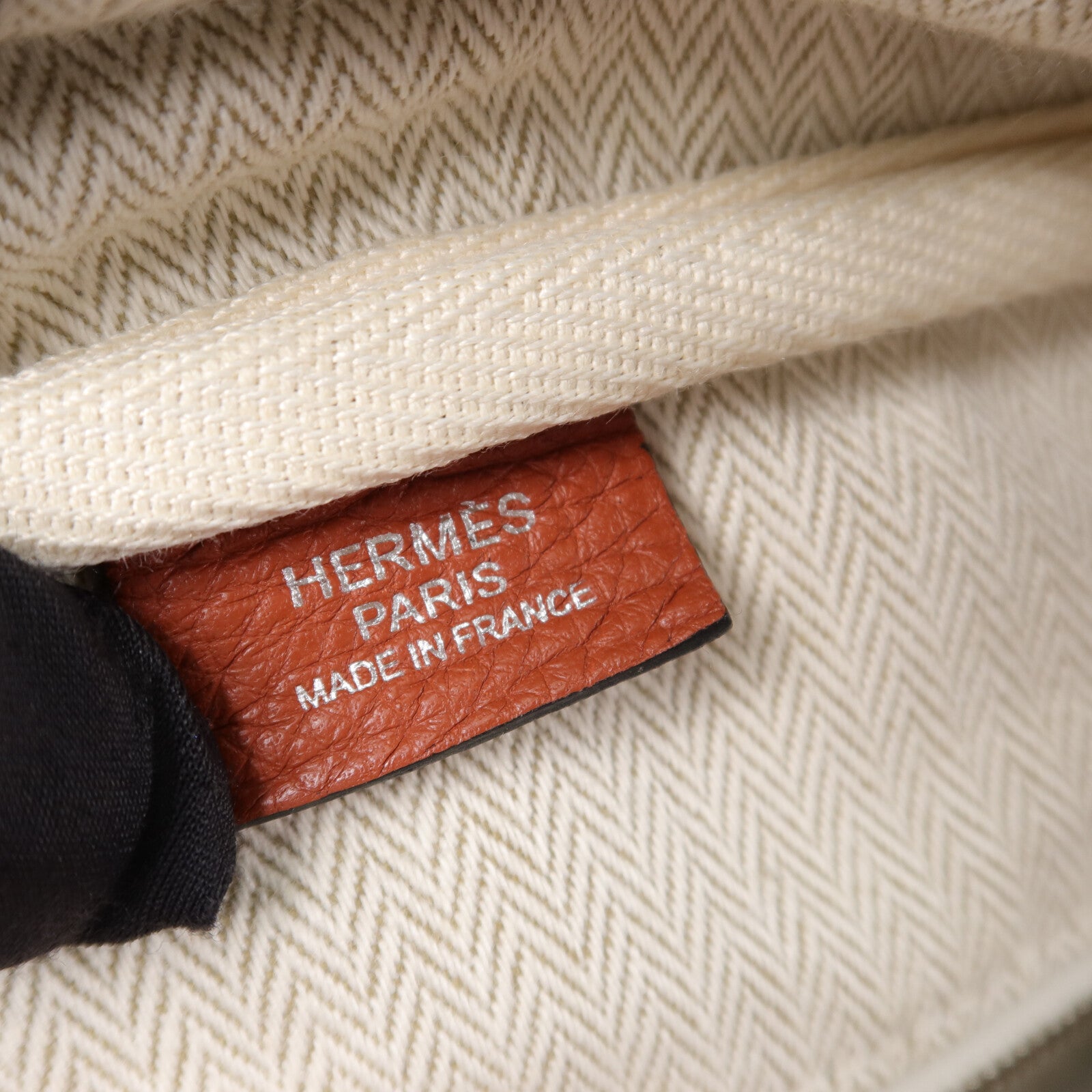 HERMES Clemence皮革Victolia 35手挽袋Rouge H/Brique
