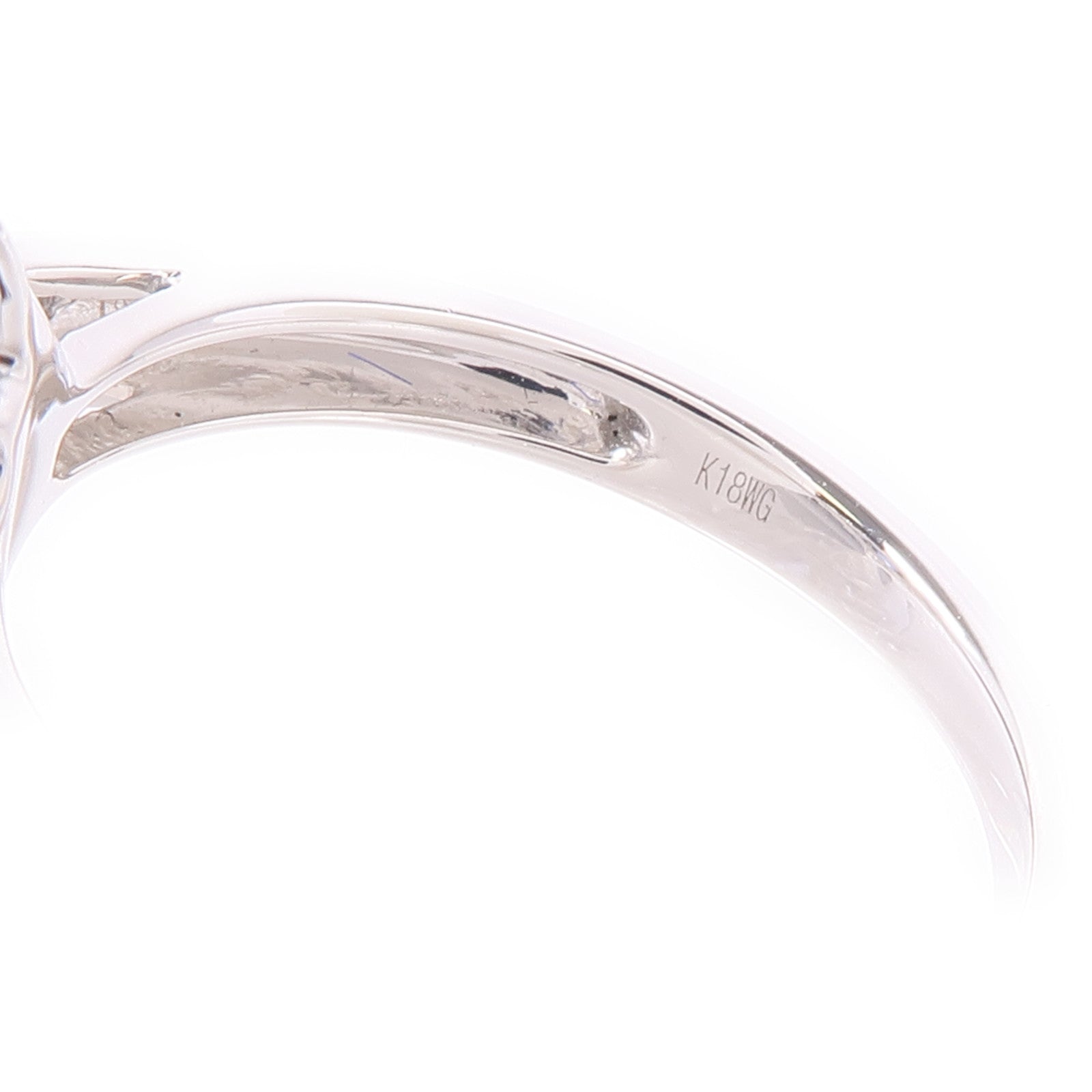 JEWELRY 【激減優惠】18K白金Sapphire/Diamond Ring藍寶石/鑽石戒指US#6