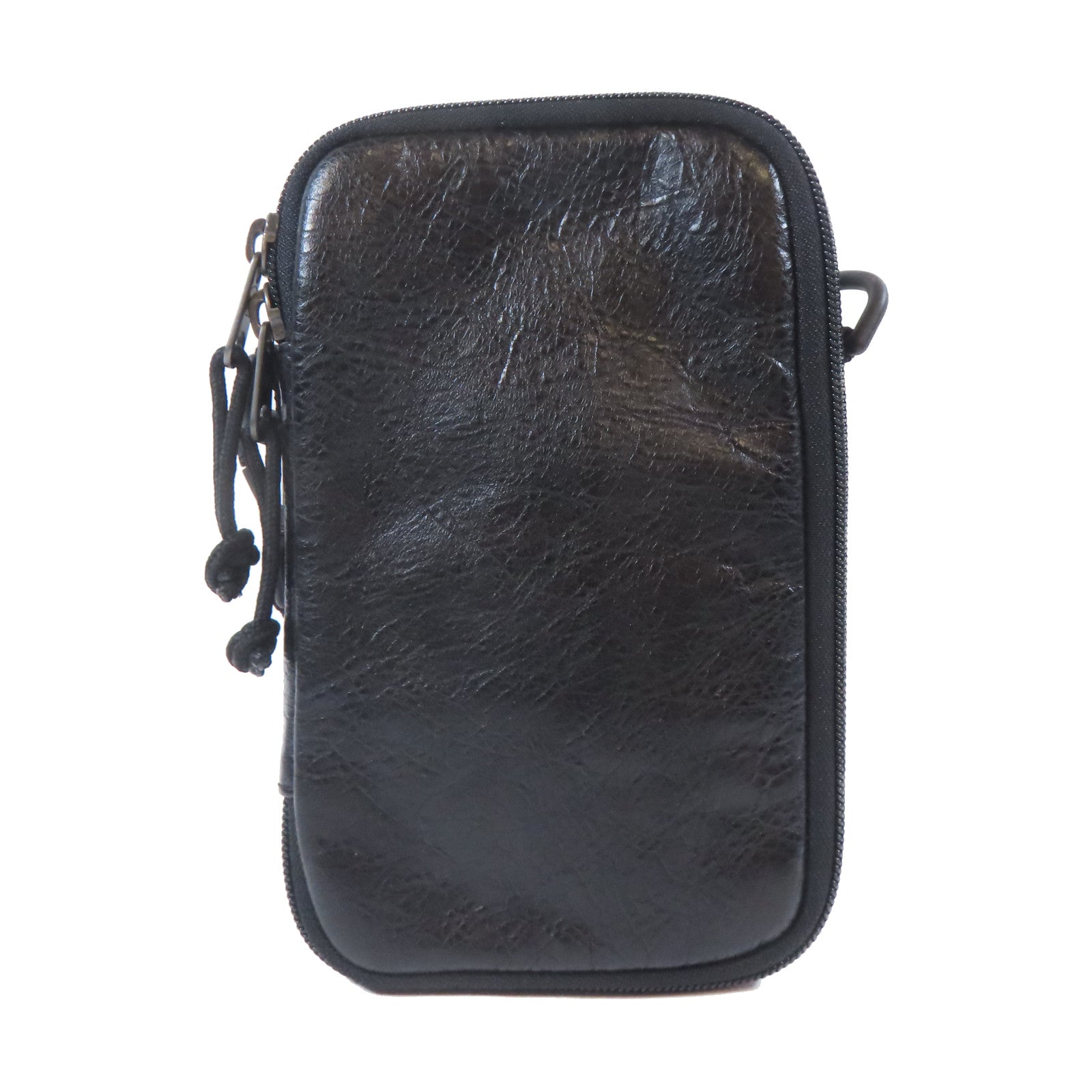 BALENCIAGA 【激減優惠】皮革Shoulder Bag黑扣肩背袋黑色