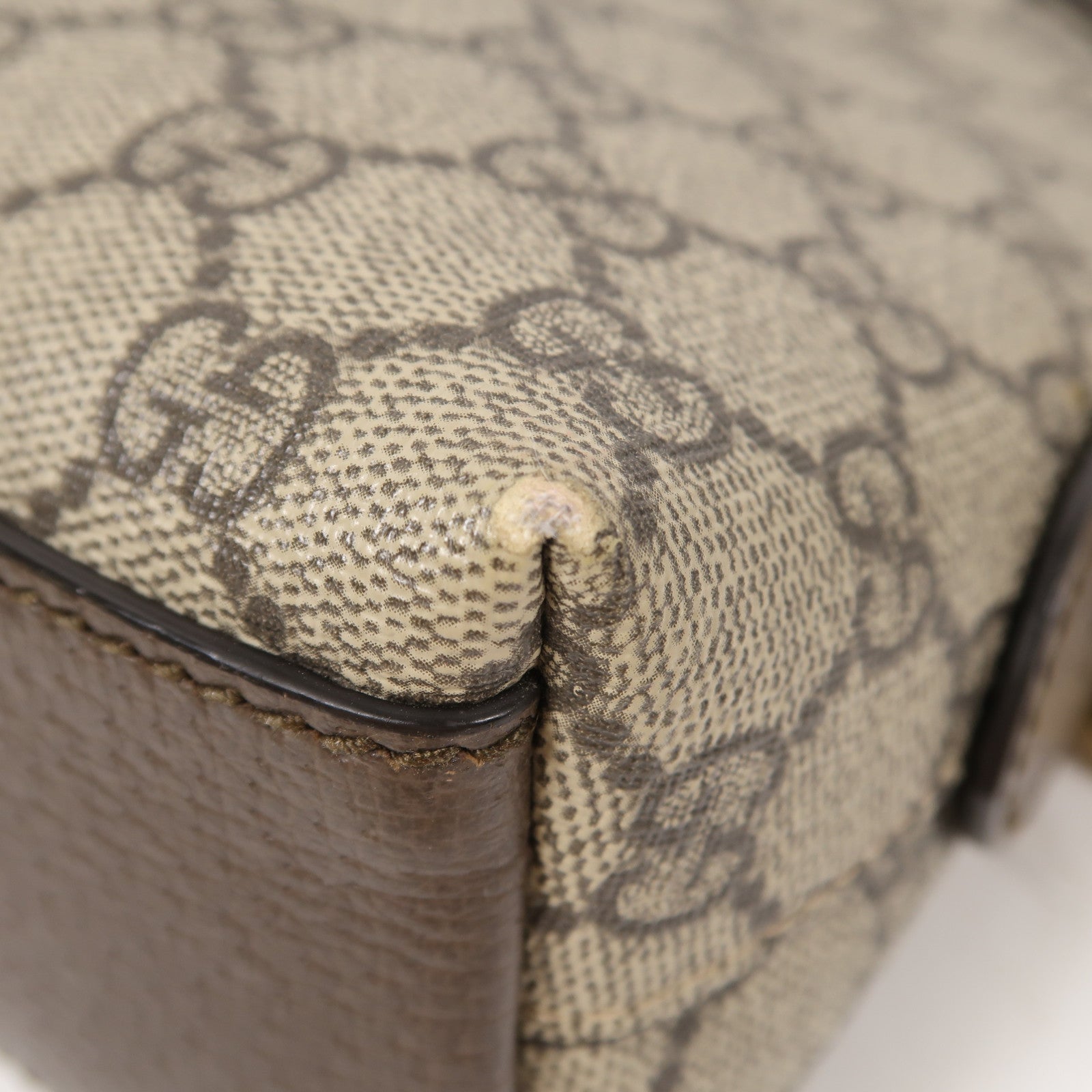 GUCCI 塗層帆布Ophidia金扣肩背袋啡色