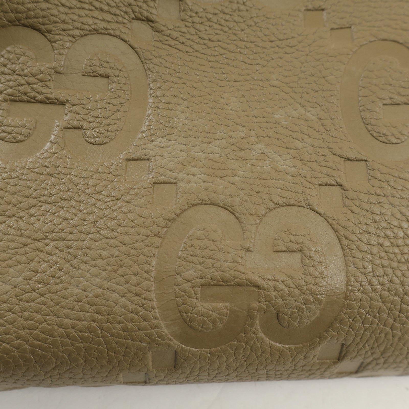 GUCCI 羊皮皮革Jumbo GG Messenger銀扣手挽肩背兩用袋