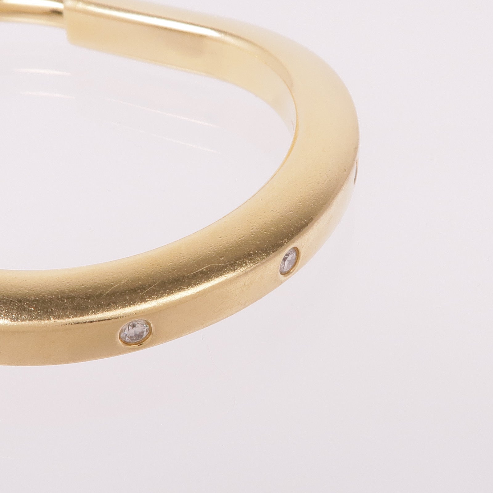 TIFFANY＆CO 18K黃金Tiffany Lock鑽石手鐲