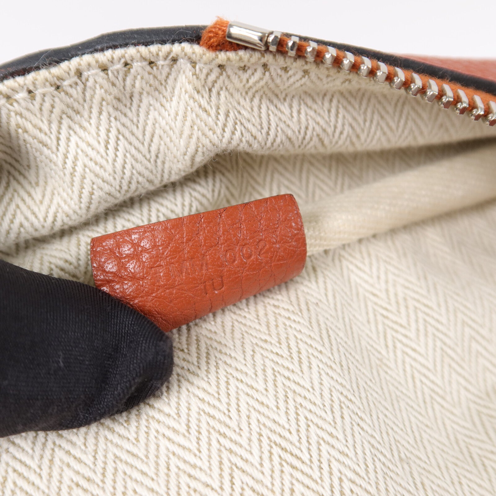 HERMES Clemence皮革Victolia 35手挽袋Rouge H/Brique