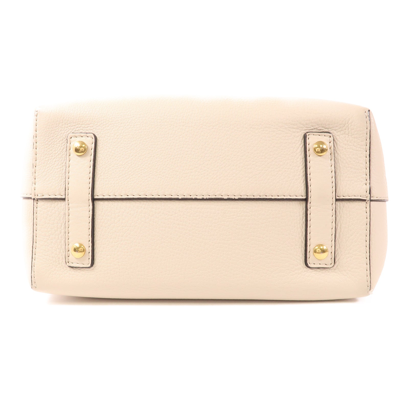BURBERRY GHW 2 Way Bag 4076735 Calfskin Leather Beige