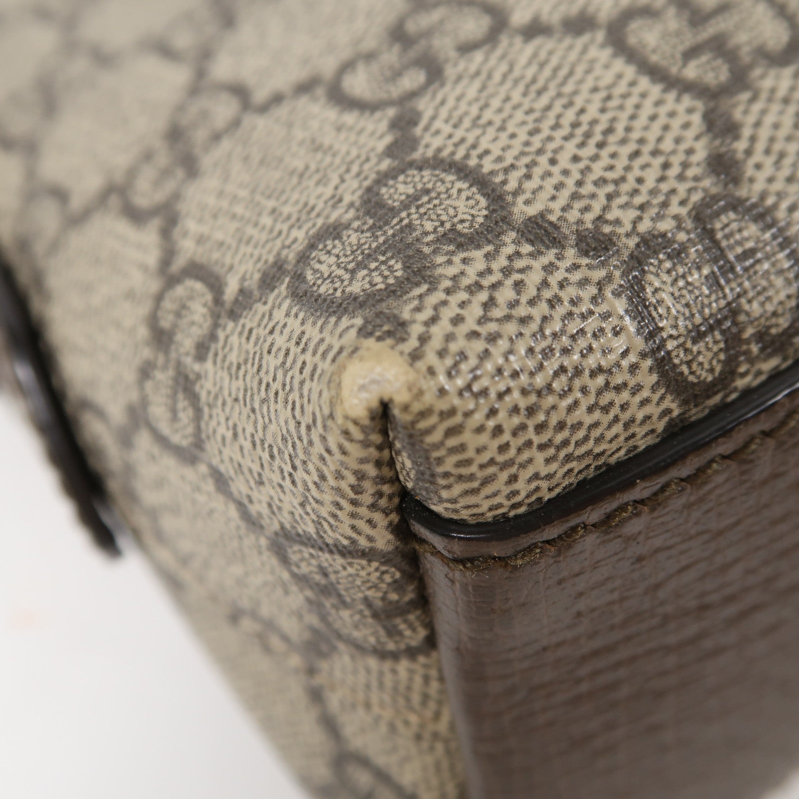 GUCCI 塗層帆布Ophidia金扣肩背袋啡色