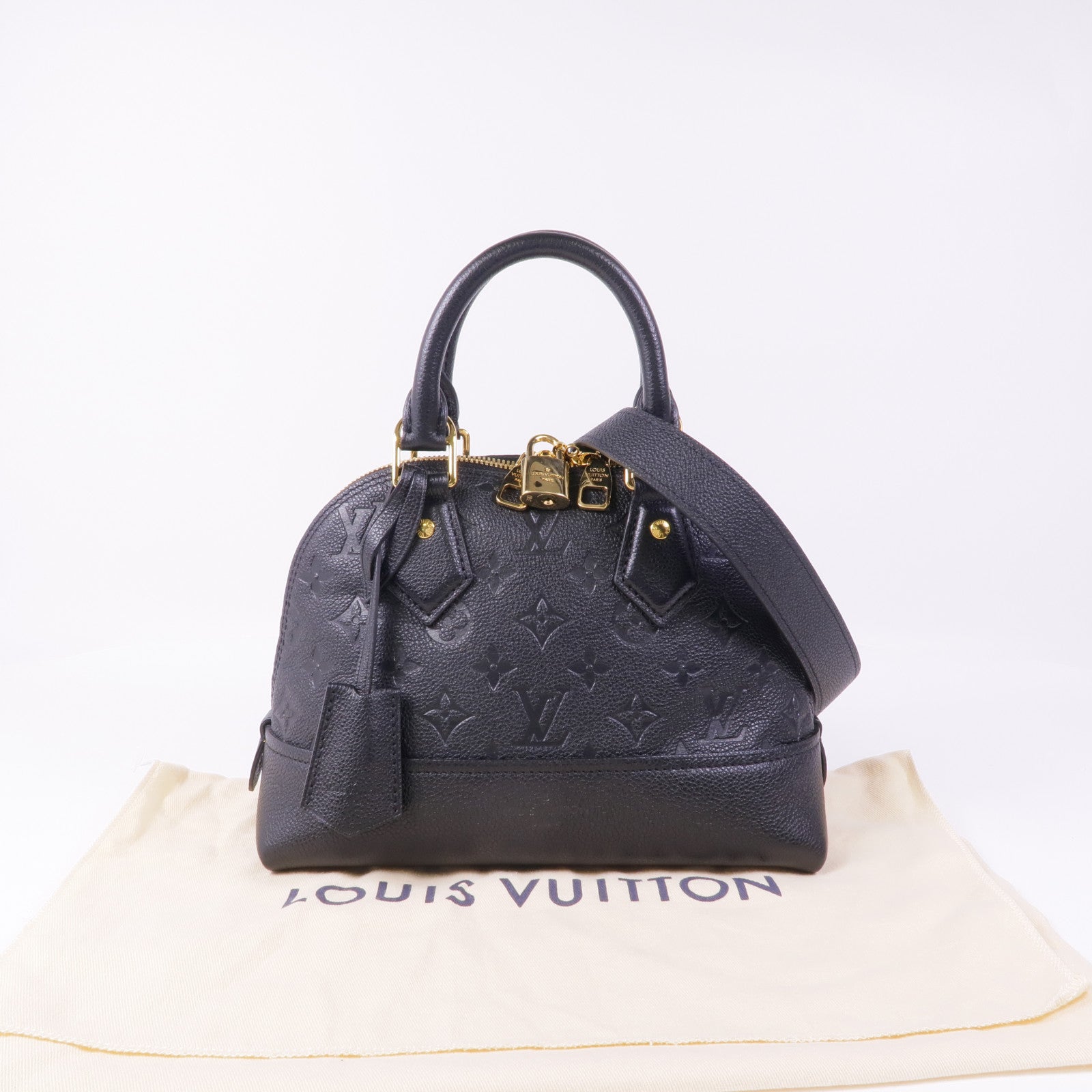 LOUIS VUITTON Monogram Empreinte Neo Alma BB金扣手挽肩背兩用袋
