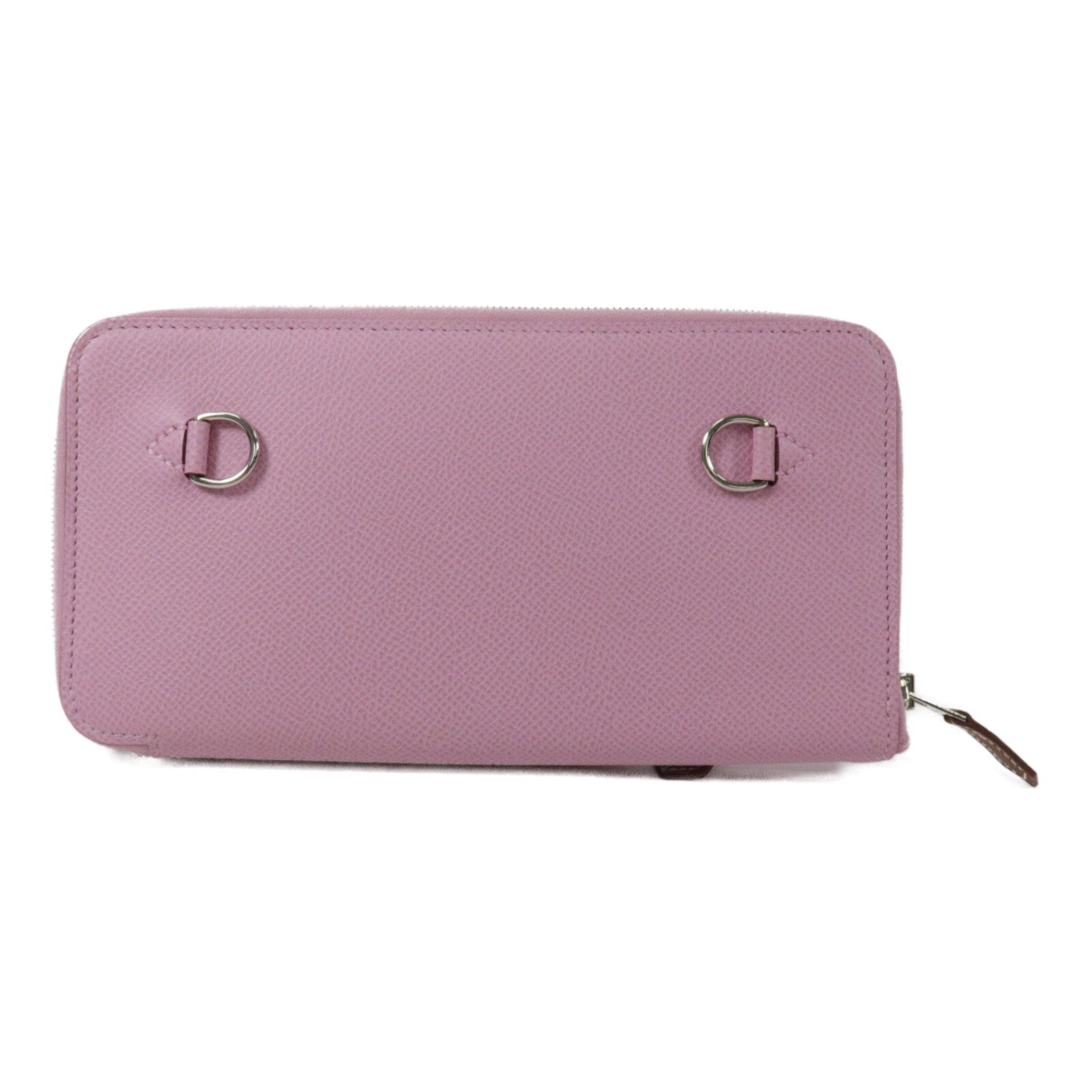 HERMES Swift皮革/Epsom皮革Nouveau To Go肩背袋Mauve Sylvestre/Lime