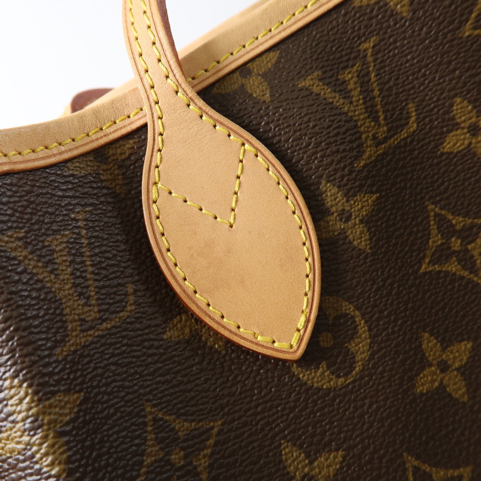 LOUIS VUITTON Monogram Neverfull MM金扣手挽袋啡色
