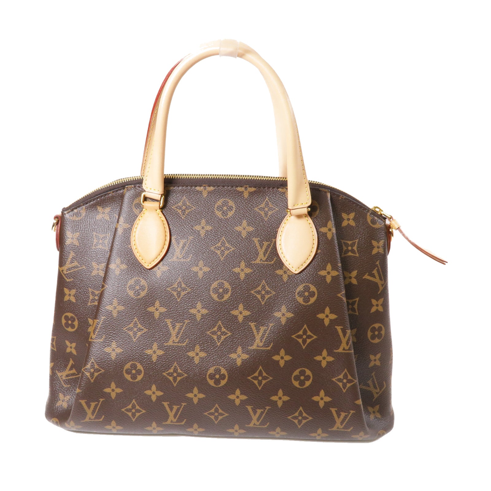 LOUIS VUITTON Monogram Rivory MM金扣手挽肩背兩用袋啡色