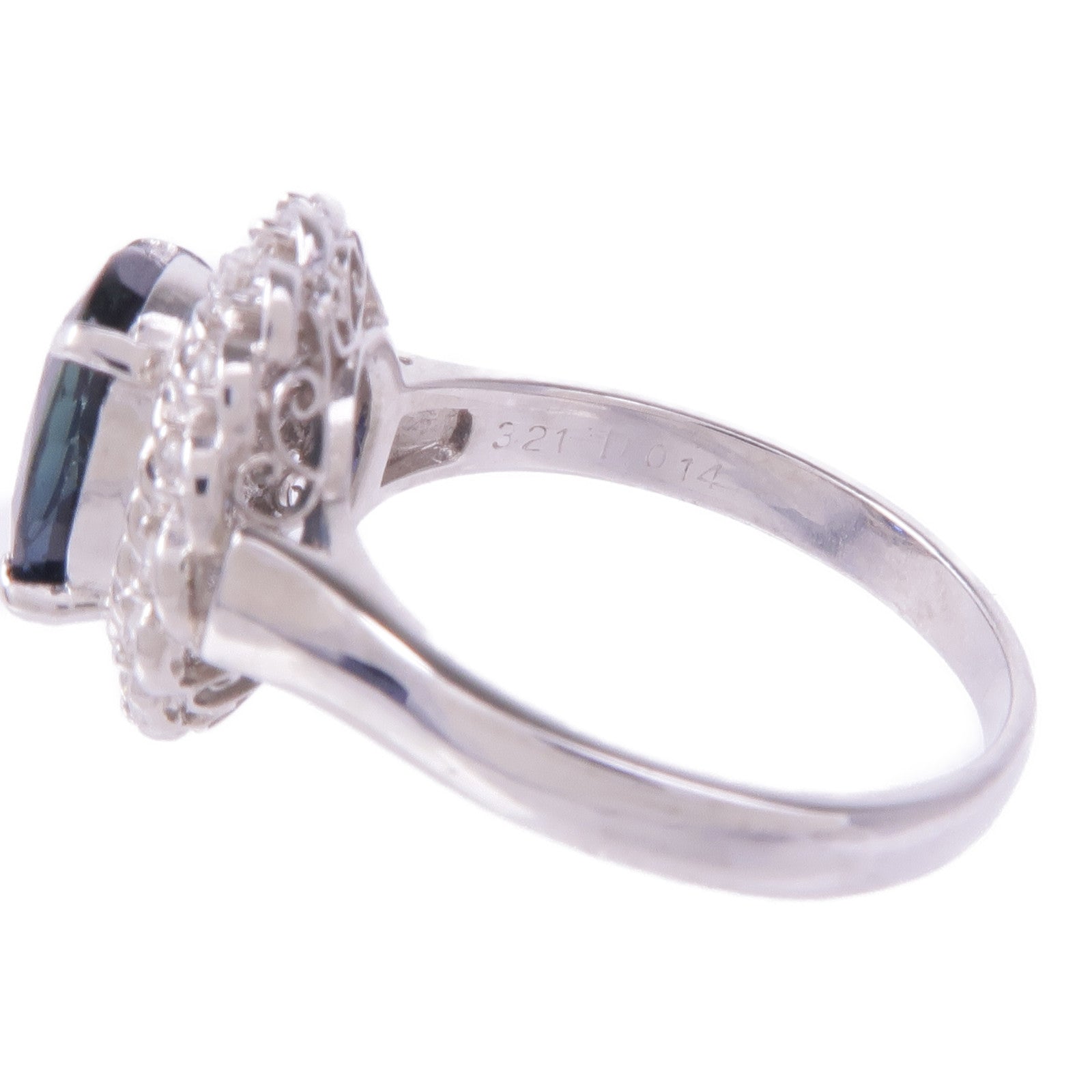 JEWELRY PT900鉑金Diamond Crystal Ring鑽石/水晶戒指US#7.25