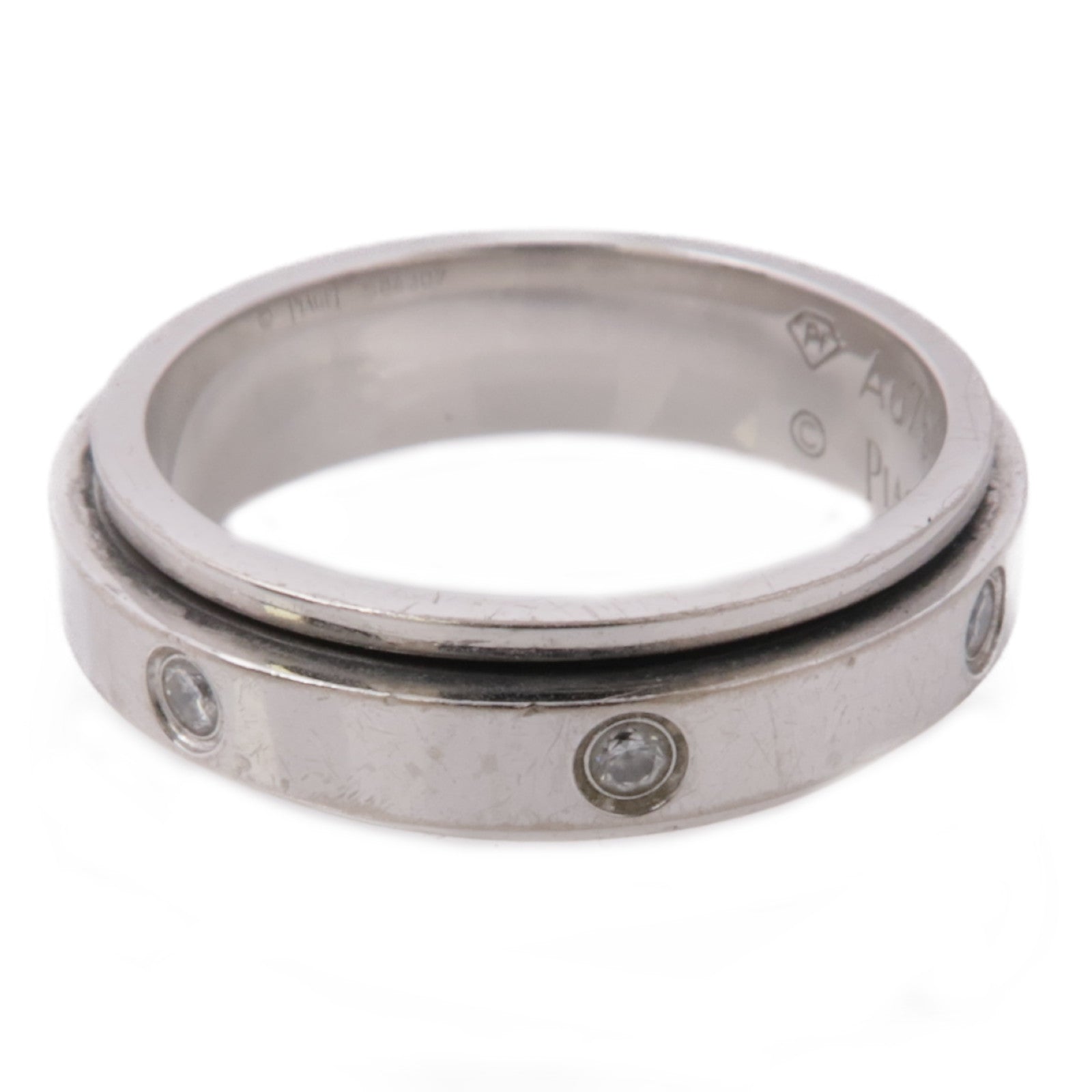 PIAGET 18K白金Diamond Ring鑽石/戒指Piaget#49/US#4.75