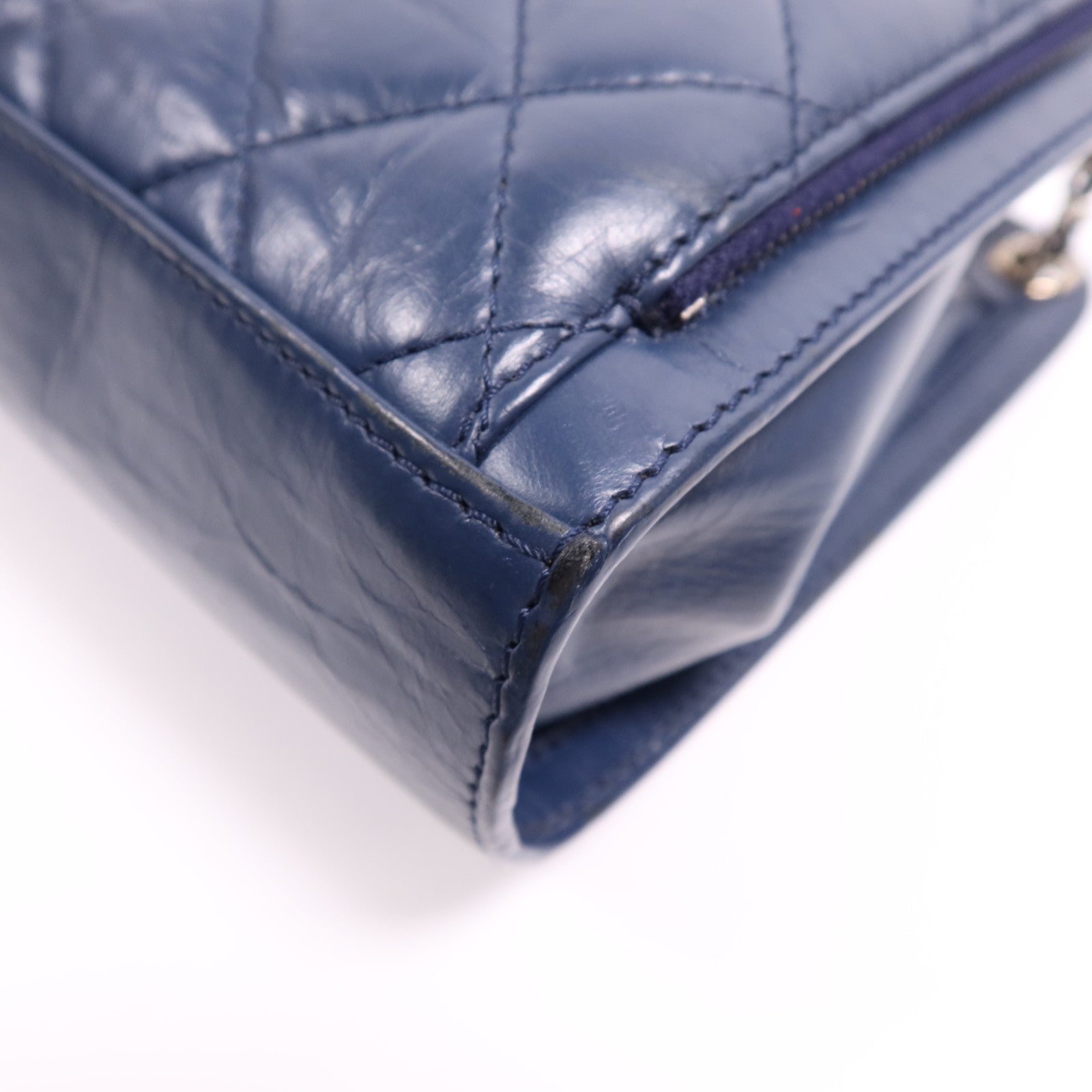 CHANEL 牛皮皮革Shoulder Bag銀扣鏈帶肩背袋