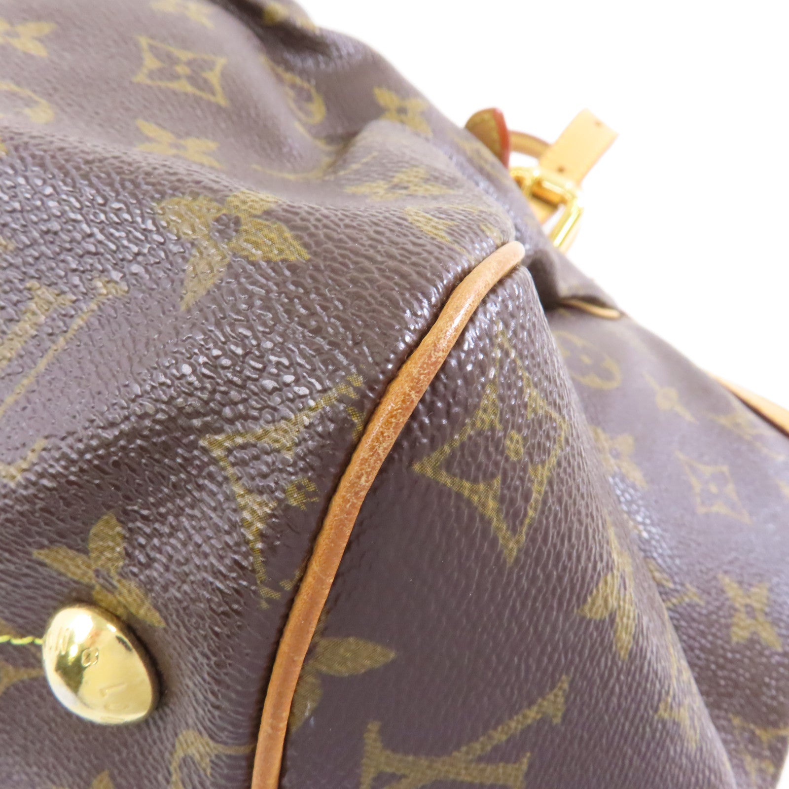 LOUIS VUITTON 【激減優惠】Monogram Tivoli GM金扣肩背袋啡色