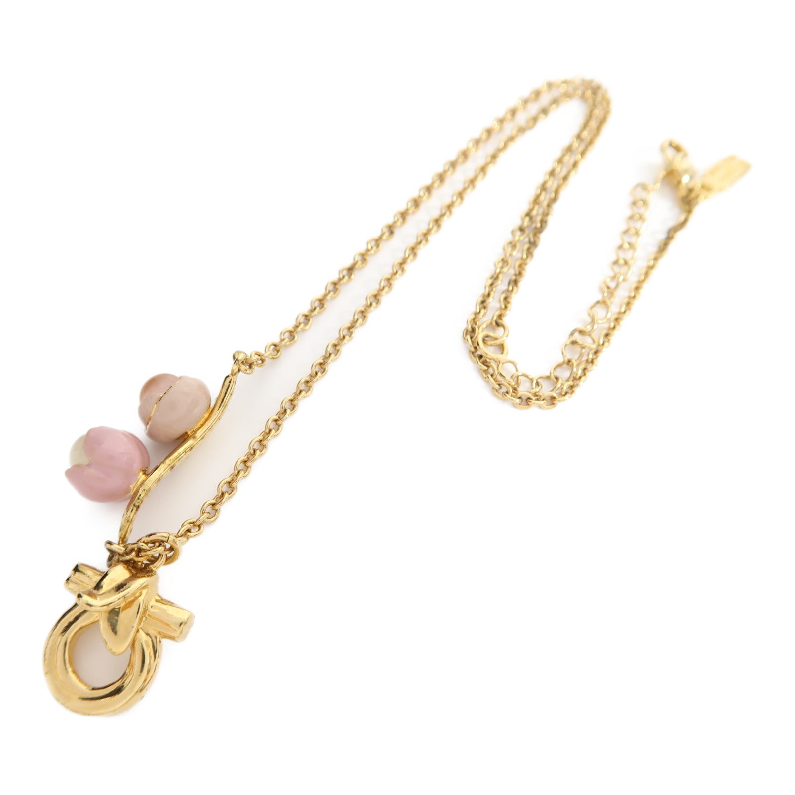 Salvatore Ferragamo 金屬Necklace項鍊金色/粉紅色