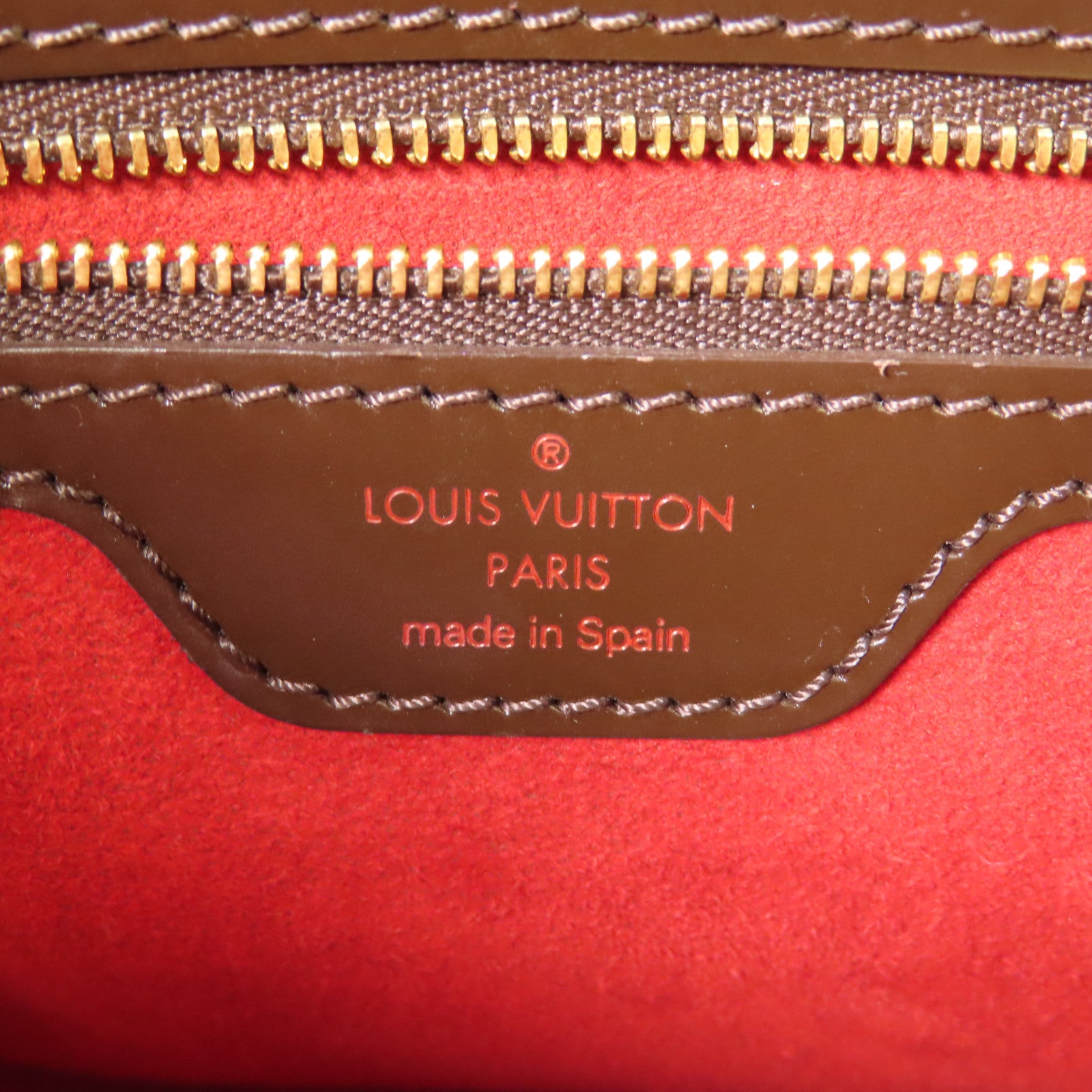 LOUIS VUITTON Damier Hampstead PM金扣手挽袋
