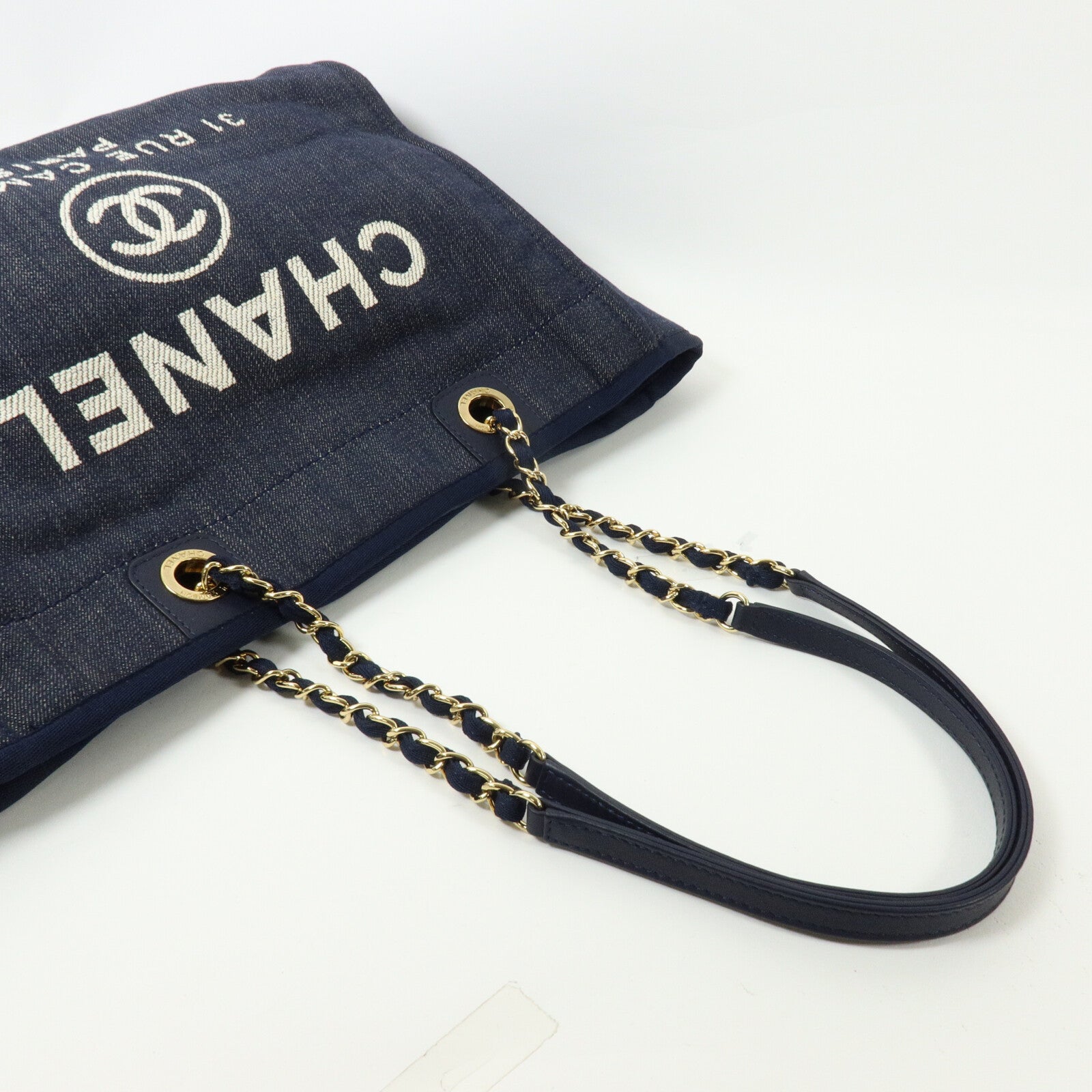 CHANEL 帆布Deauville Tote手挽袋