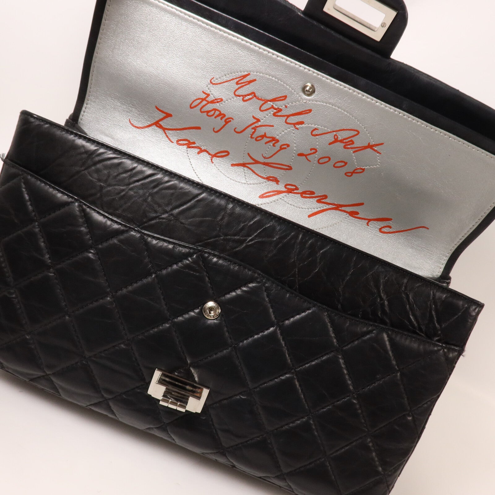 CHANEL 牛皮皮革2.55 Reissue 226 Double Flap Bag鏈帶肩背袋