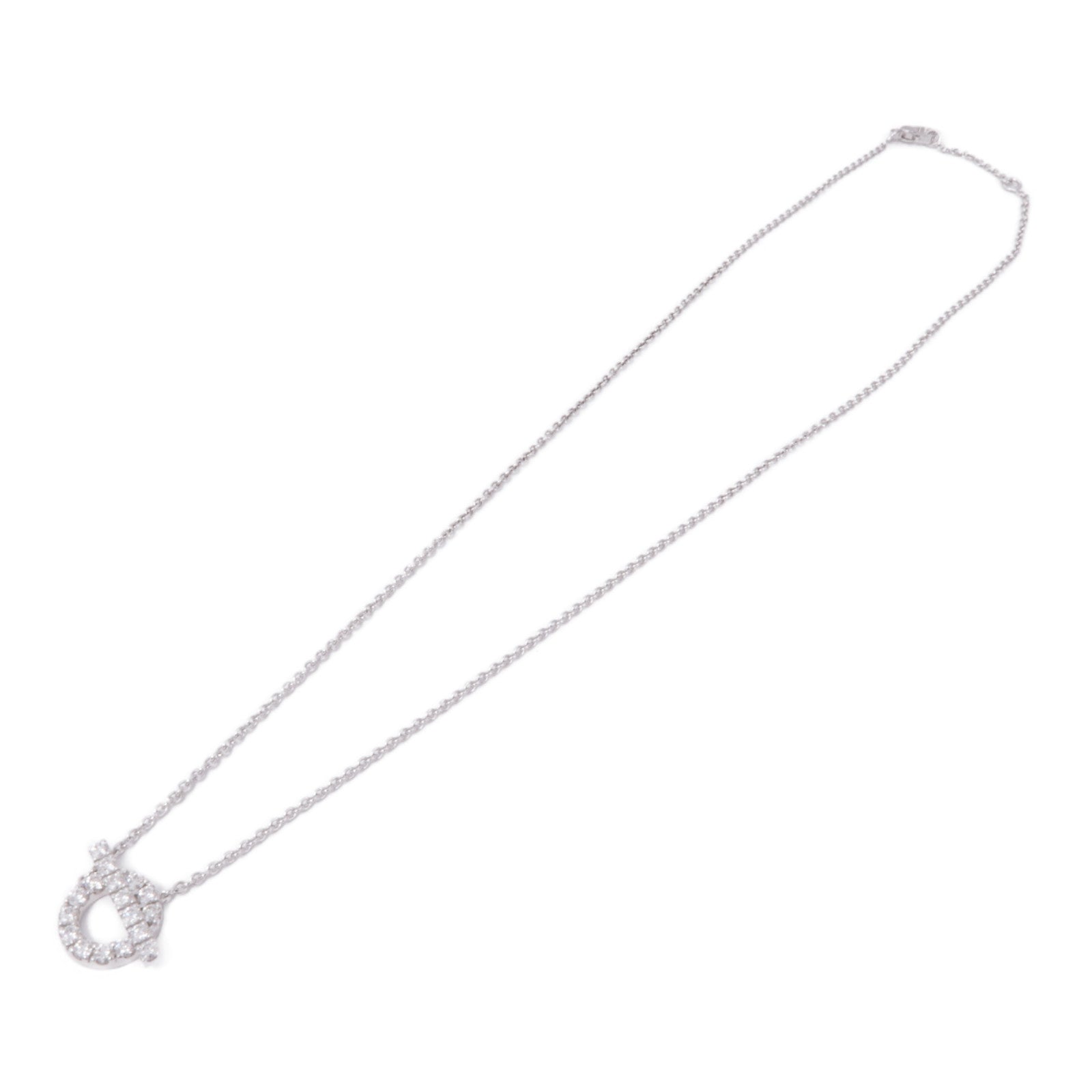 HERMES 18K白金Finesse Pendant鑽石項鍊