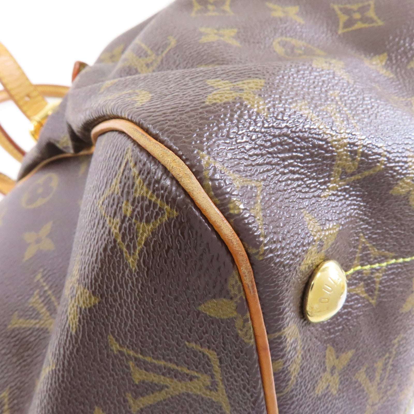 LOUIS VUITTON 【激減優惠】Monogram Tivoli GM金扣肩背袋啡色