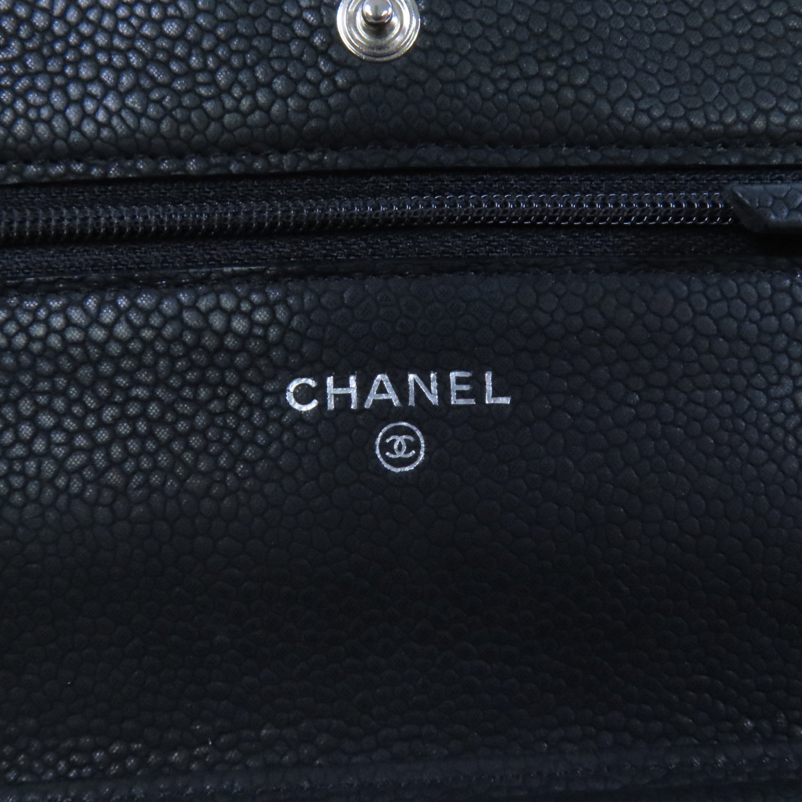 CHANEL 牛皮皮革WOC Wallet On Chain銀扣鏈帶肩背袋