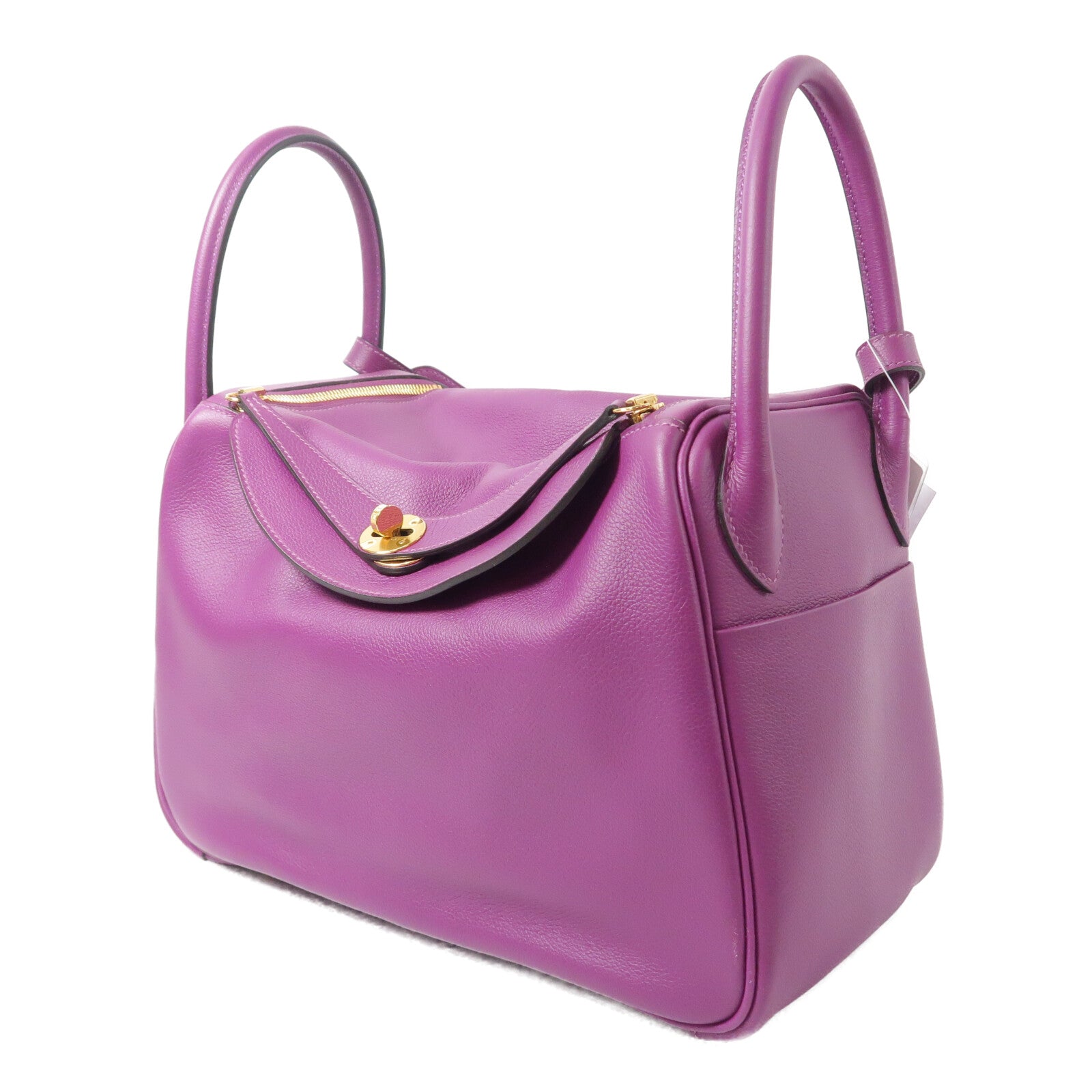 HERMES Evercolor皮革Lindy 30手挽肩背兩用袋Anemone