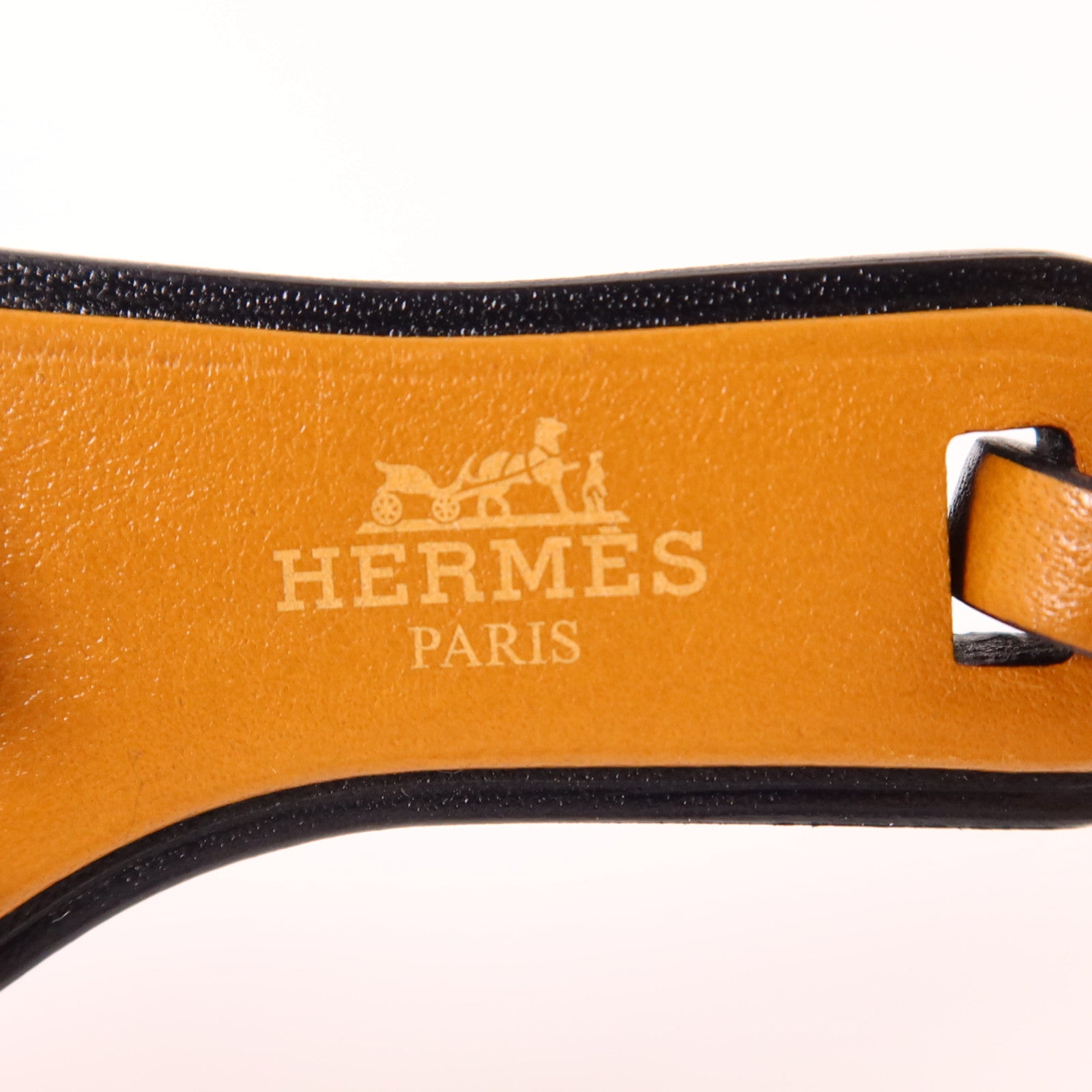 HERMES Oran Nano Charm Epsom Leather Brown/Light Blue/Black