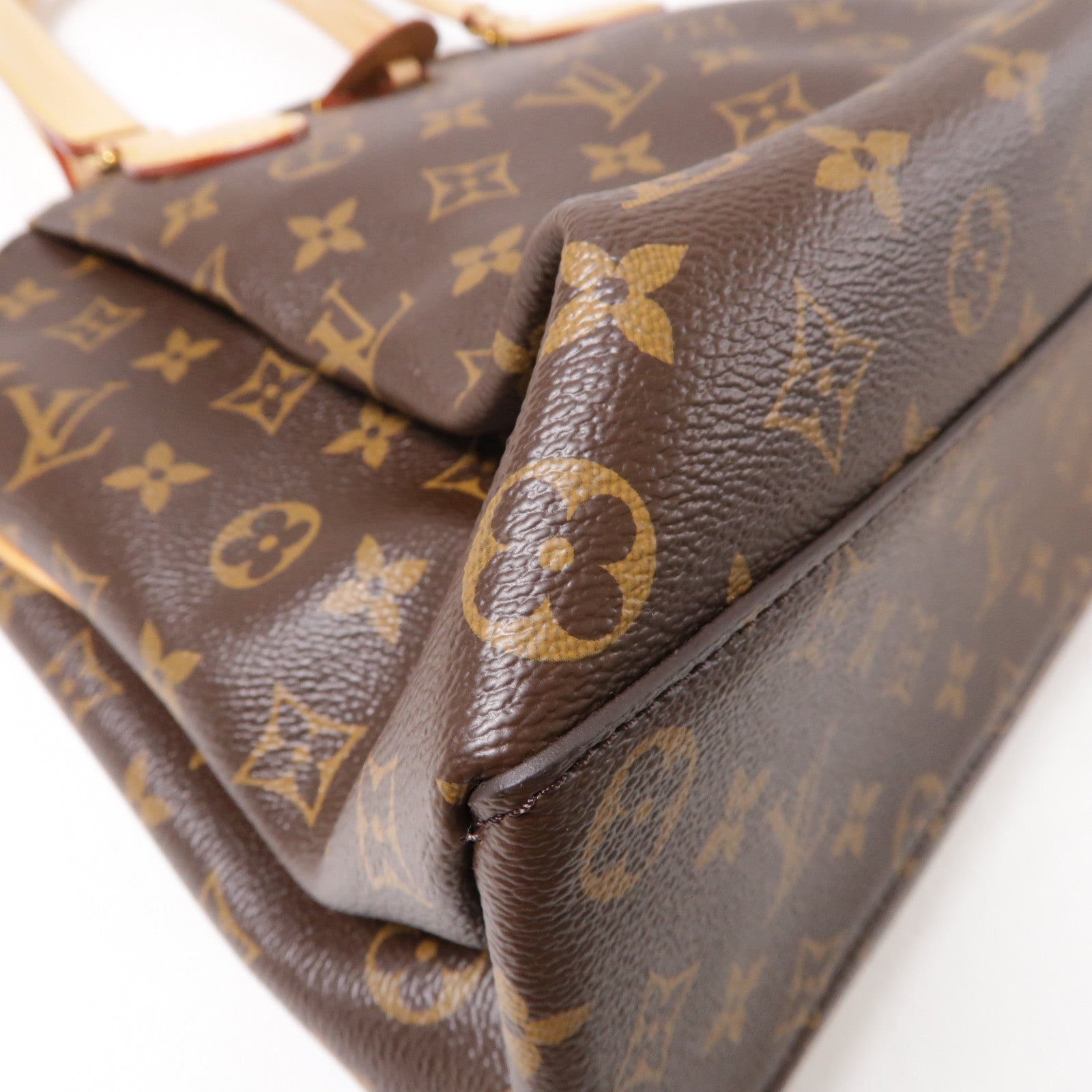 LOUIS VUITTON Monogram Rivory MM金扣手挽肩背兩用袋啡色