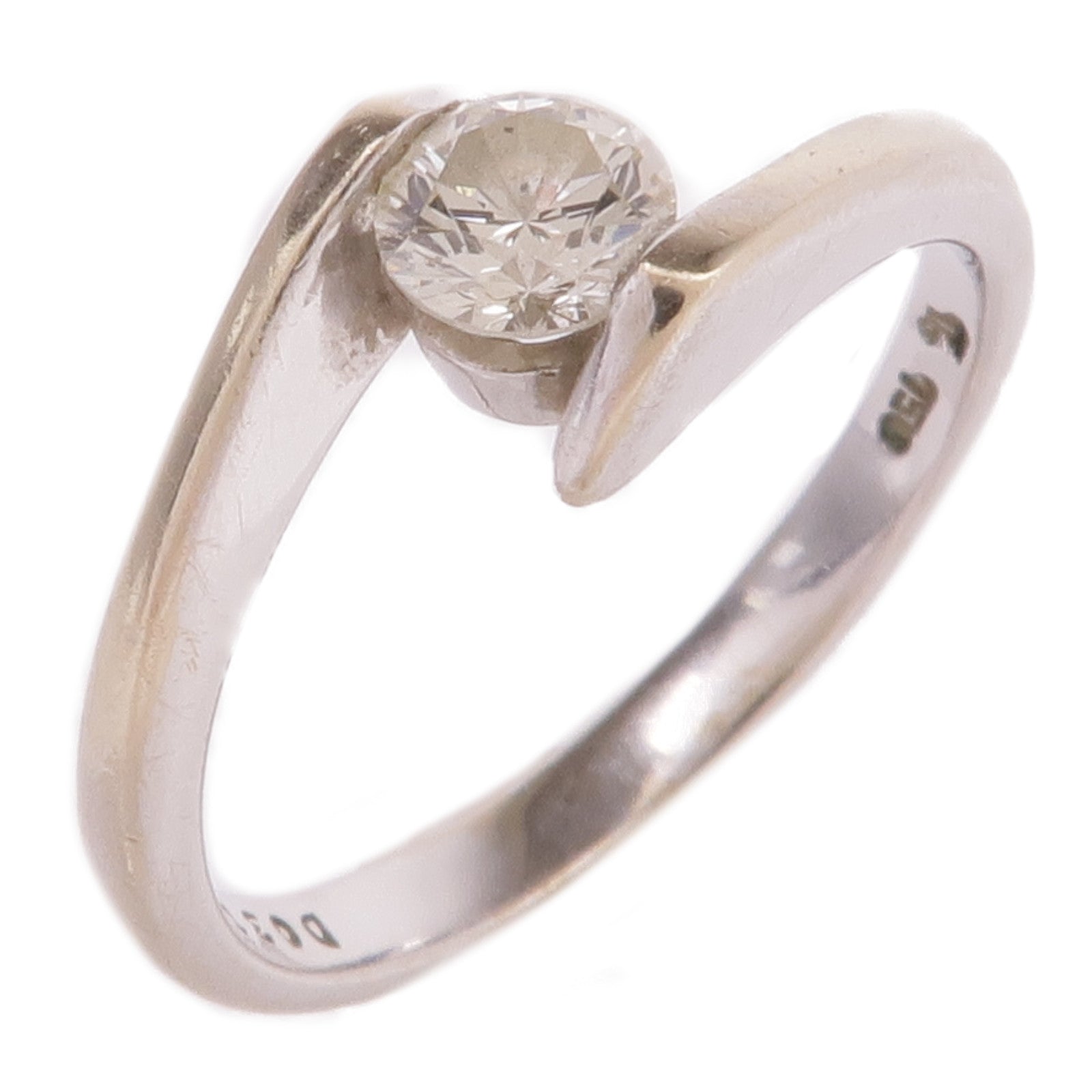 JEWELRY 【激減優惠】18K白金Diamond Ring鑽石戒指US#5