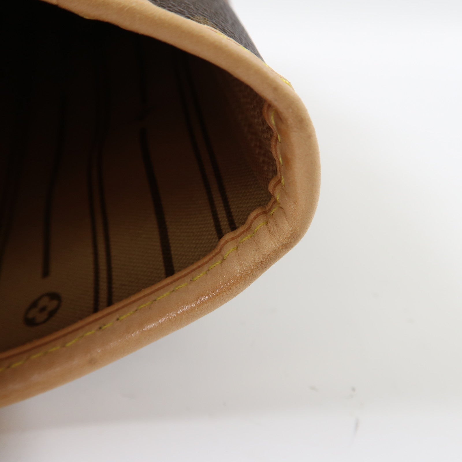 LOUIS VUITTON Monogram Neverfull MM金扣手挽袋啡色