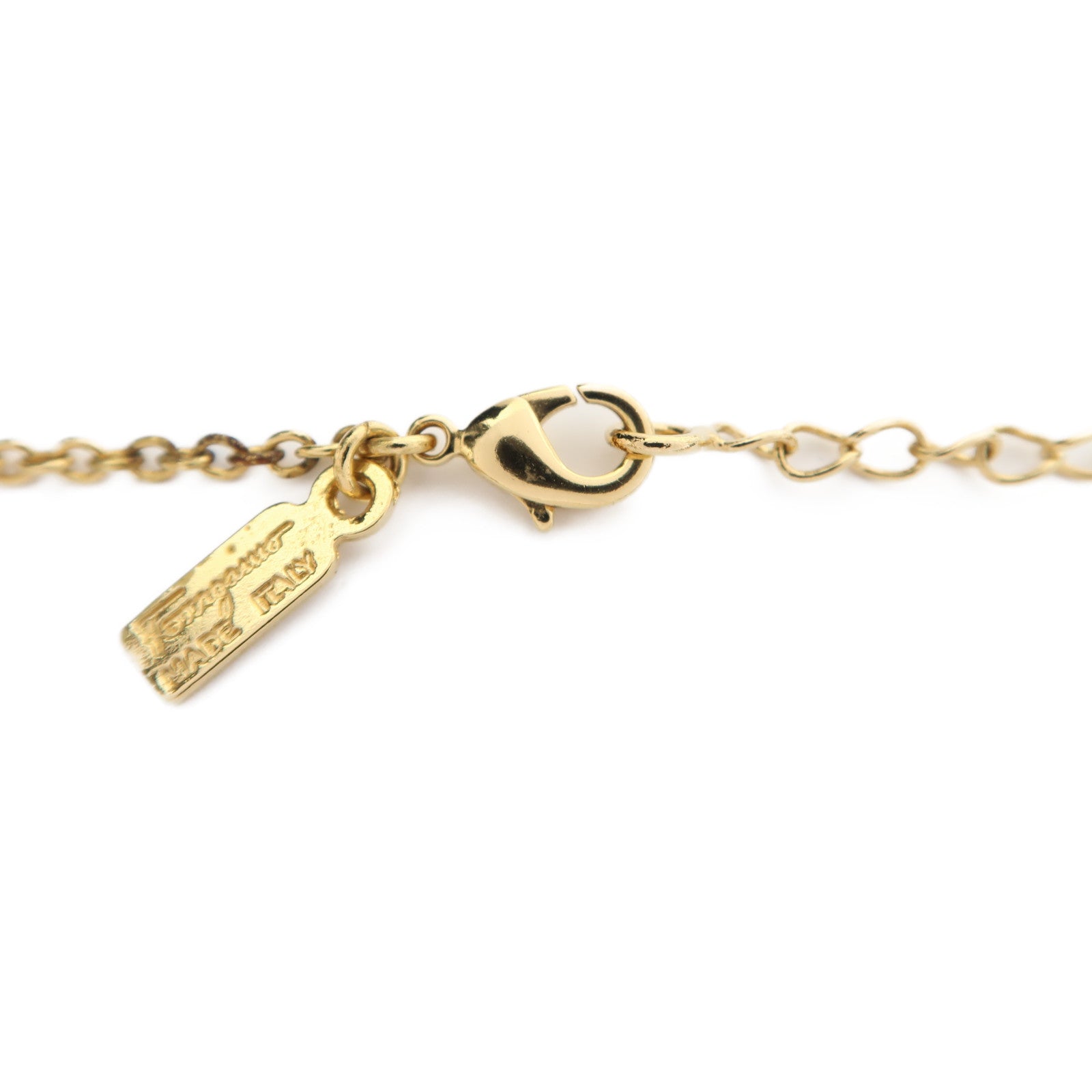 Salvatore Ferragamo 金屬Necklace項鍊金色/粉紅色