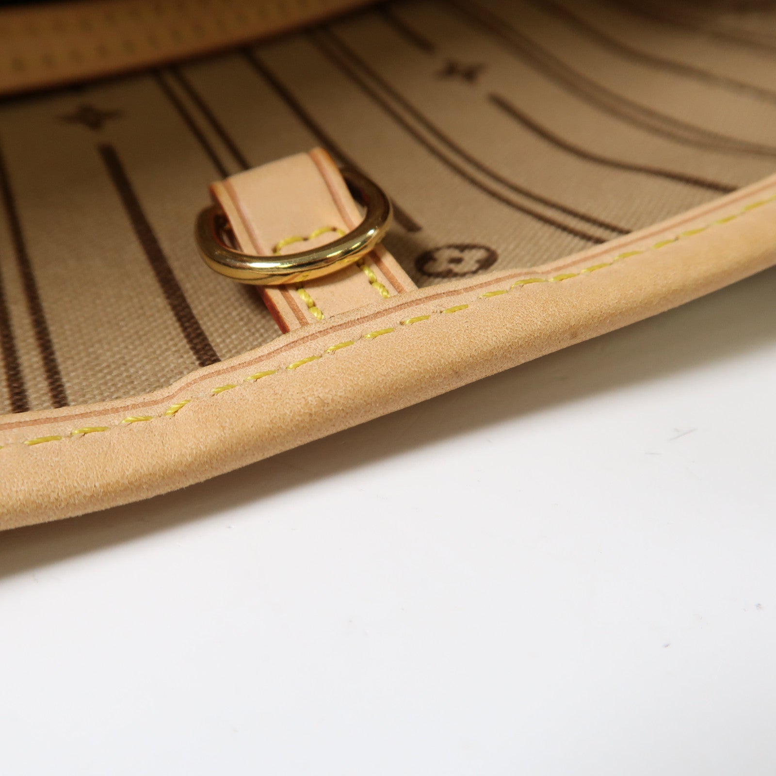 LOUIS VUITTON Monogram Neverfull MM金扣手挽袋啡色
