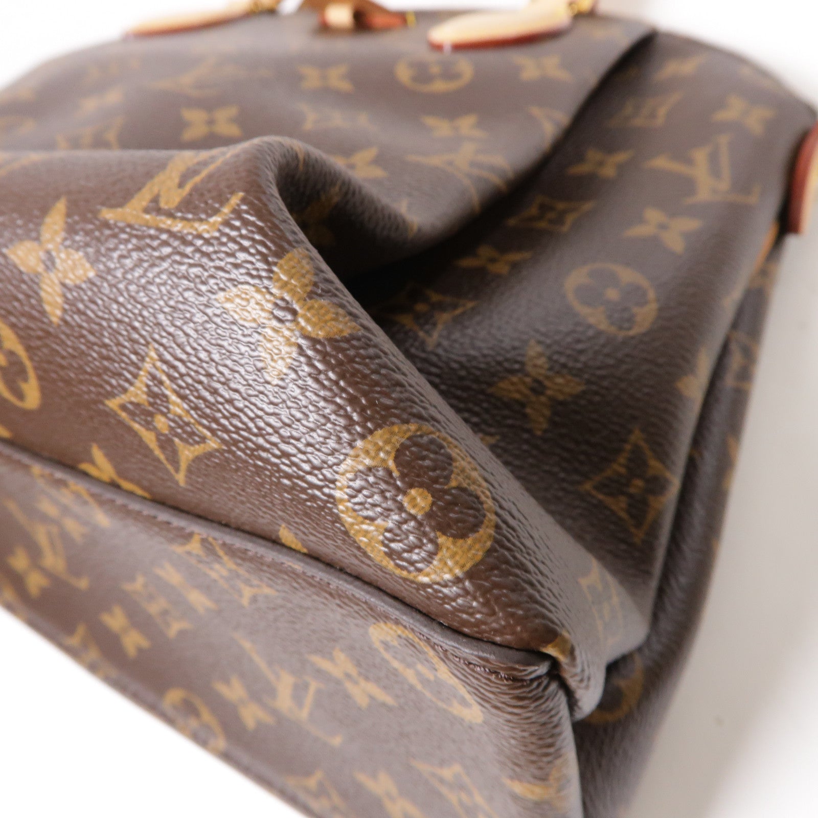 LOUIS VUITTON Monogram Rivory MM金扣手挽肩背兩用袋啡色