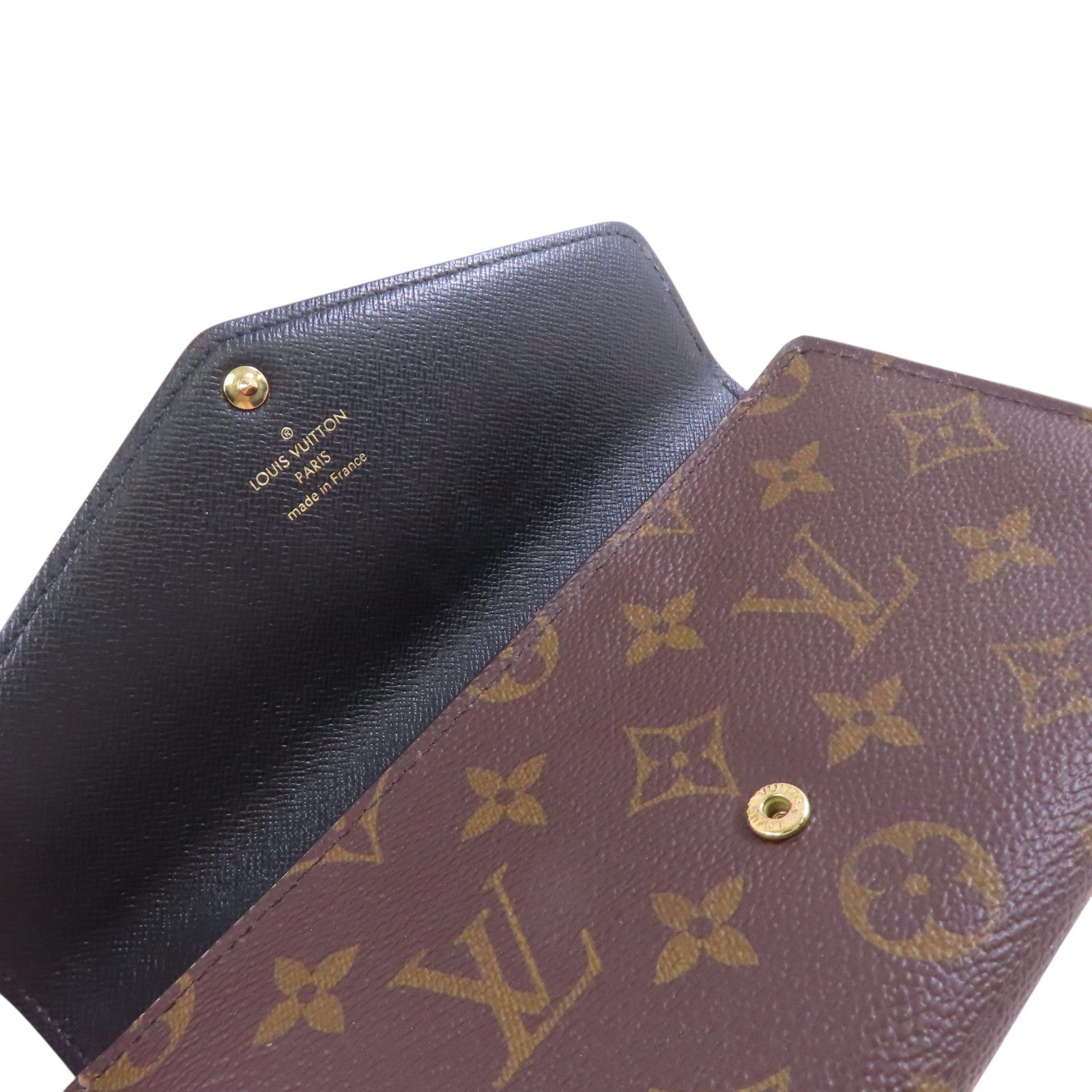 LOUIS VUITTON Monogram/Monogram Reverse  Giant Sarah Wallet金扣長錢包