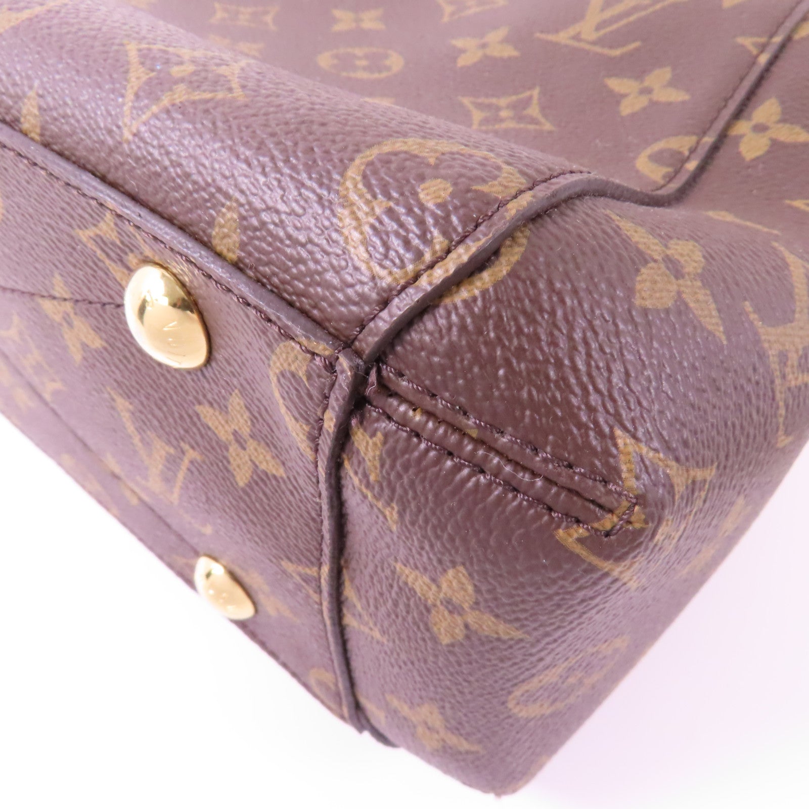 LOUIS VUITTON Monogram Montaigne金扣手挽肩背兩用袋啡色