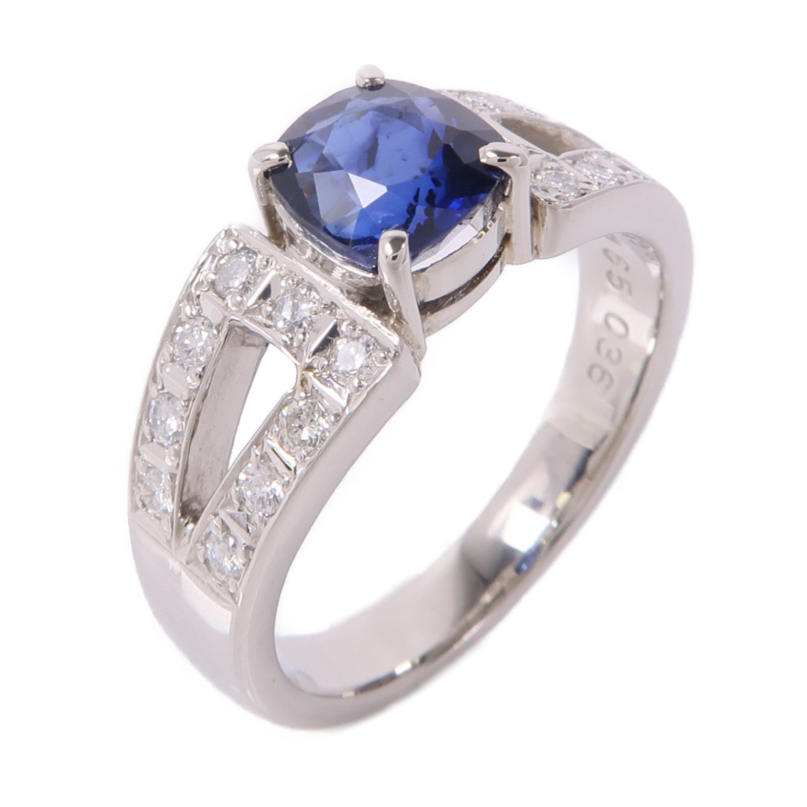 JEWELRY Sapphire Diamond Ring PT900 Platinum US#8.25