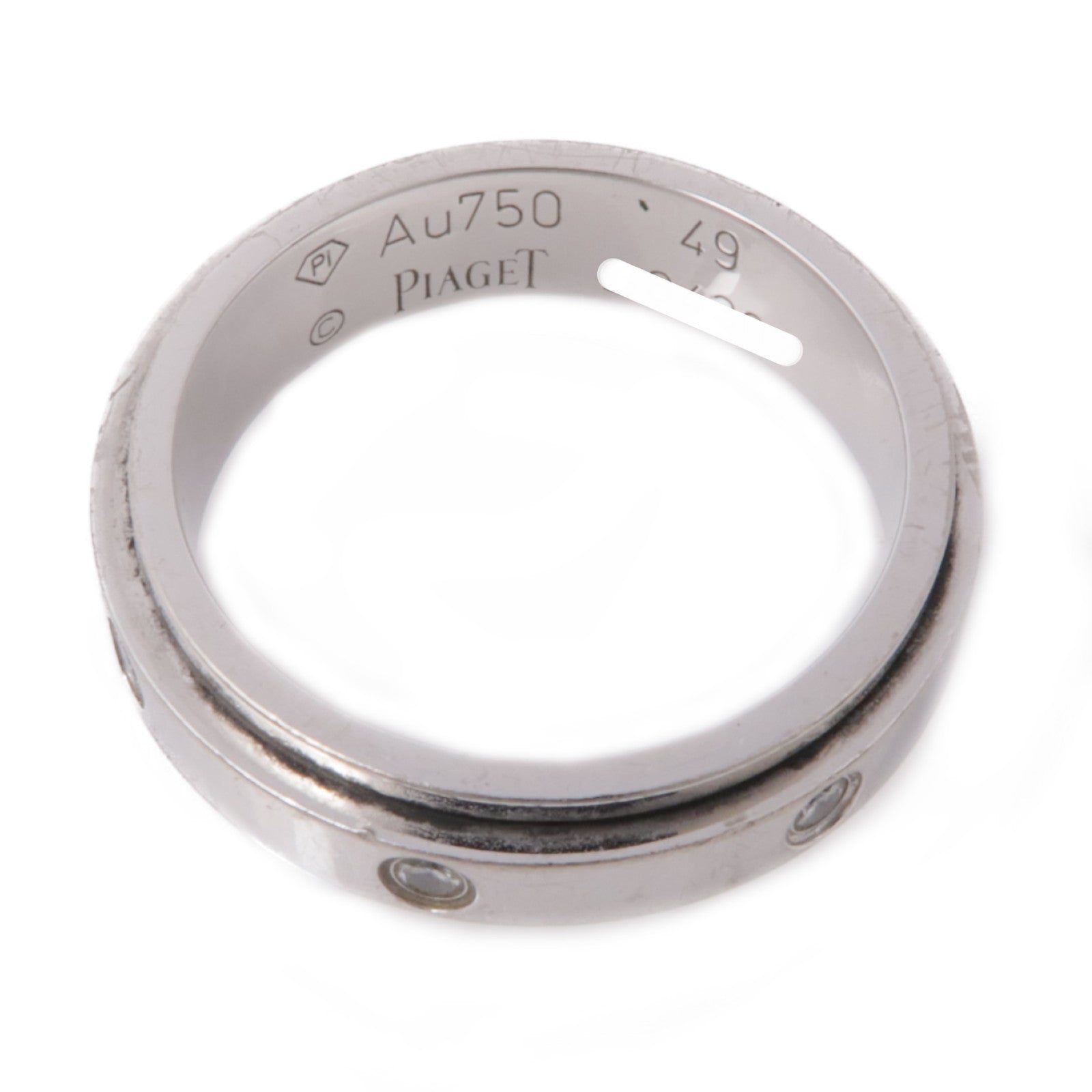 PIAGET 18K白金Diamond Ring鑽石/戒指Piaget#49/US#4.75