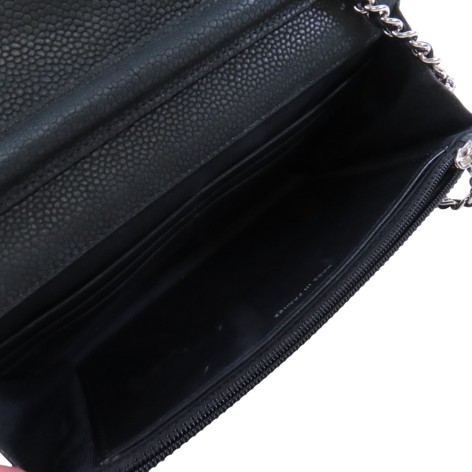 CHANEL 牛皮皮革WOC Wallet On Chain銀扣鏈帶肩背袋