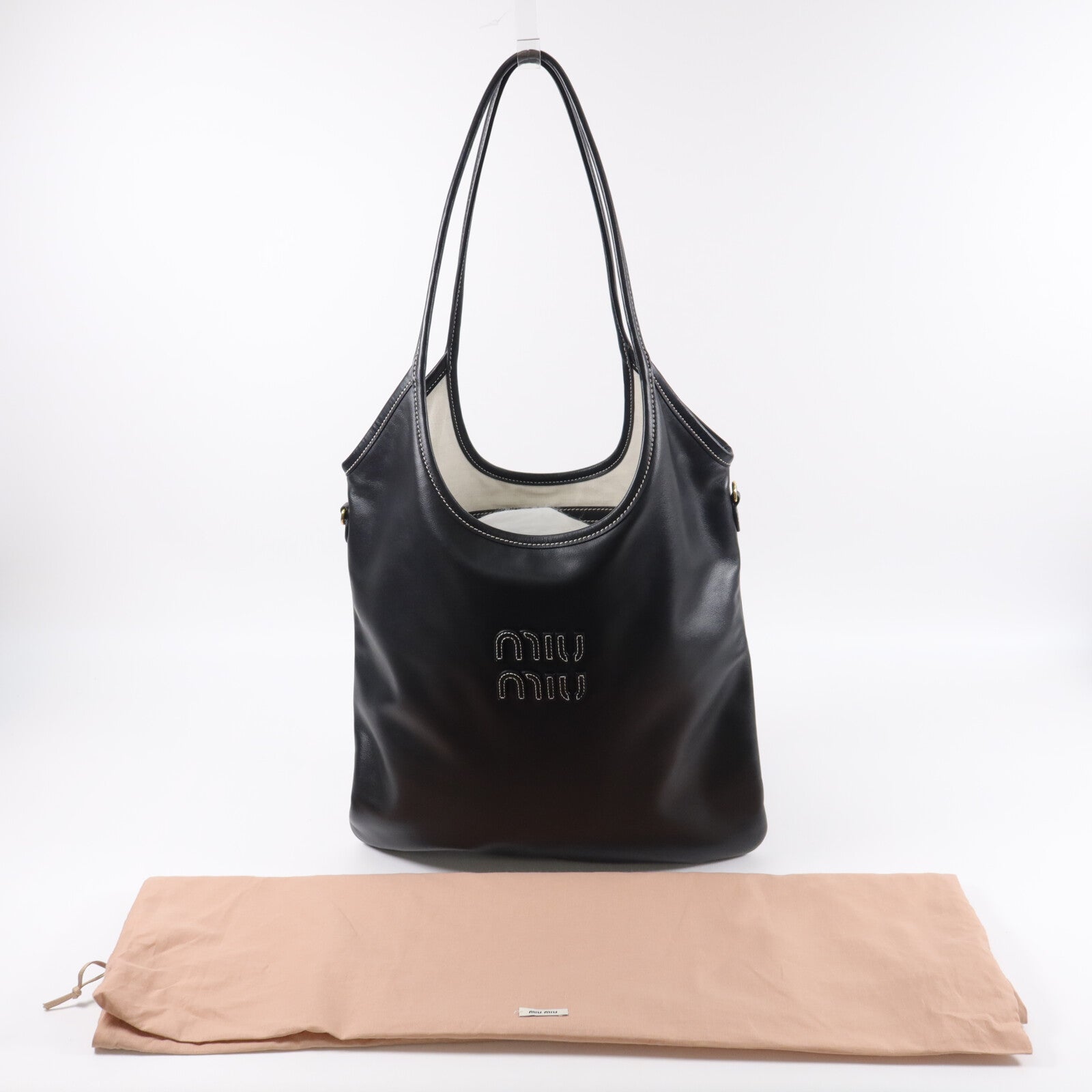 Miu Miu 牛皮皮革Ivy Leather Bag手挽袋