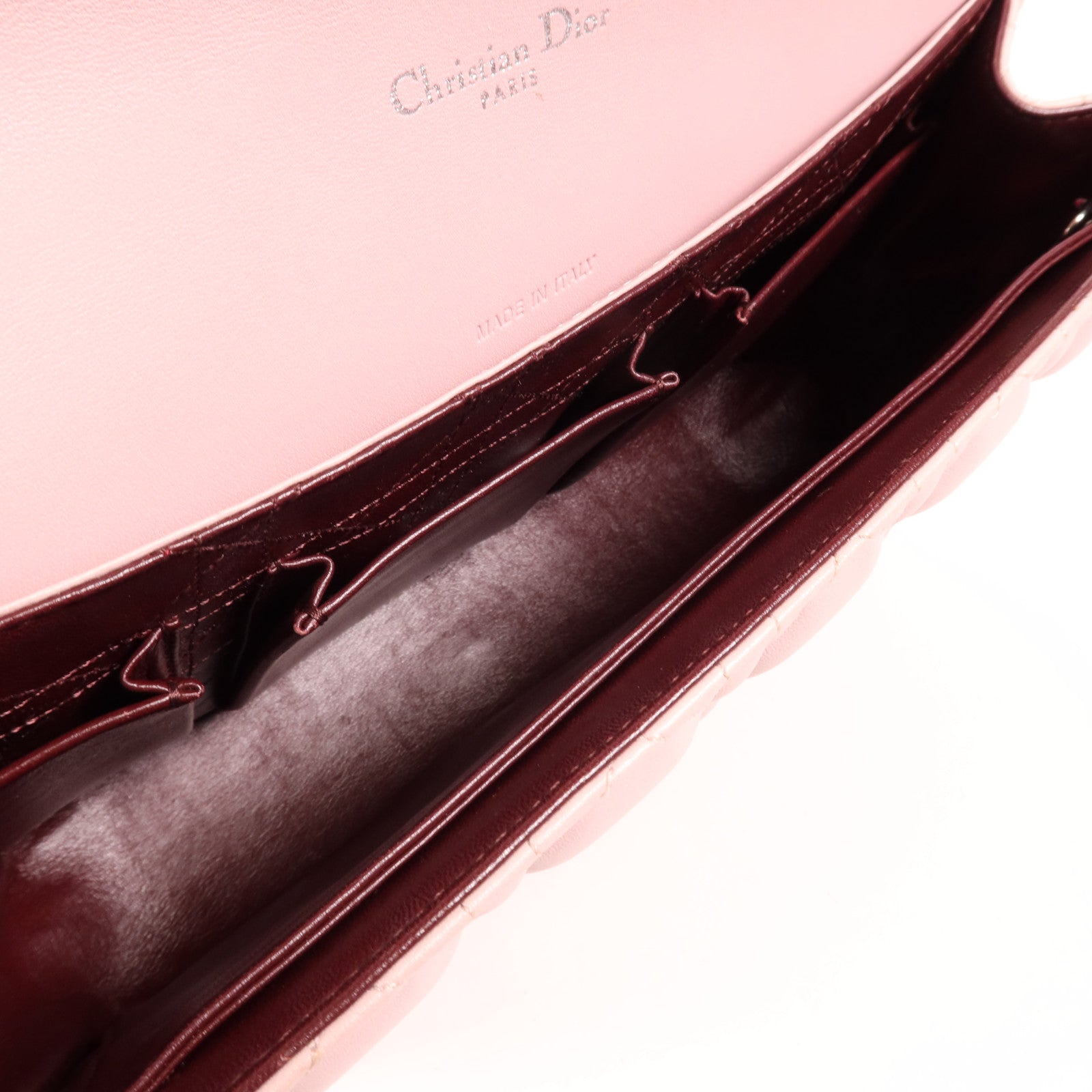 Dior 牛皮皮革Miss Dior銀扣鏈帶肩背袋