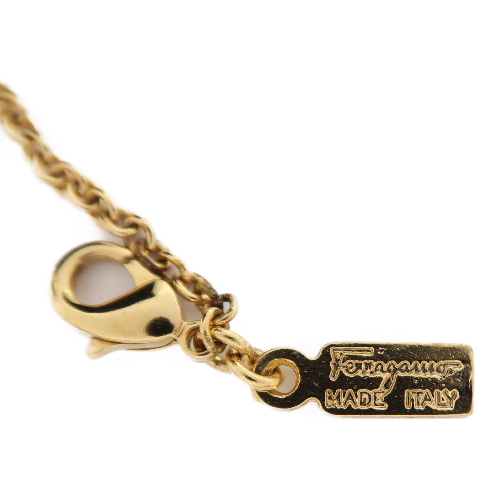 Salvatore Ferragamo 金屬Necklace項鍊金色/粉紅色