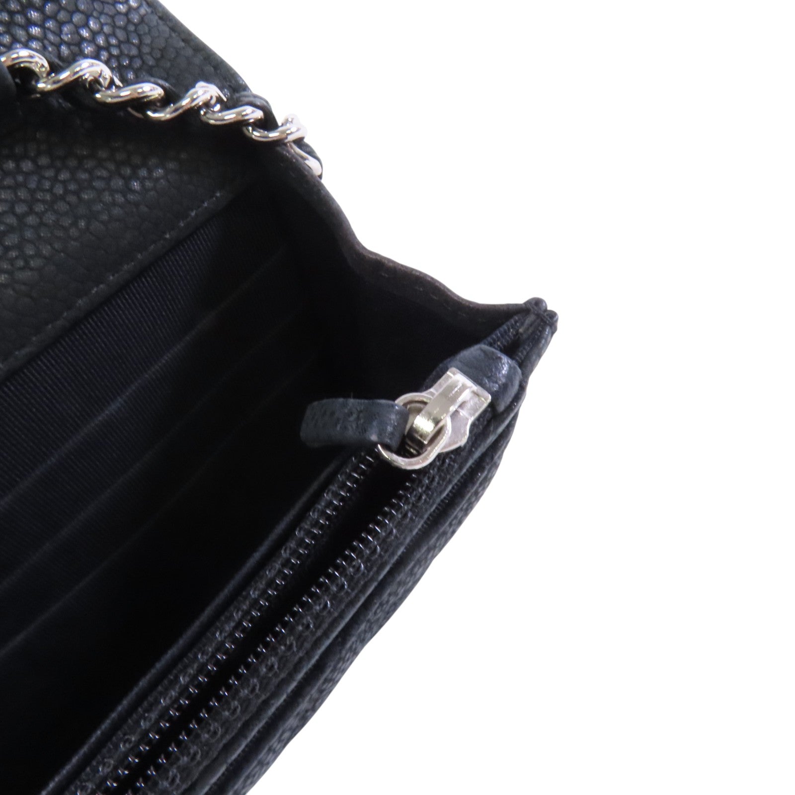 CHANEL 牛皮皮革WOC Wallet On Chain銀扣鏈帶肩背袋