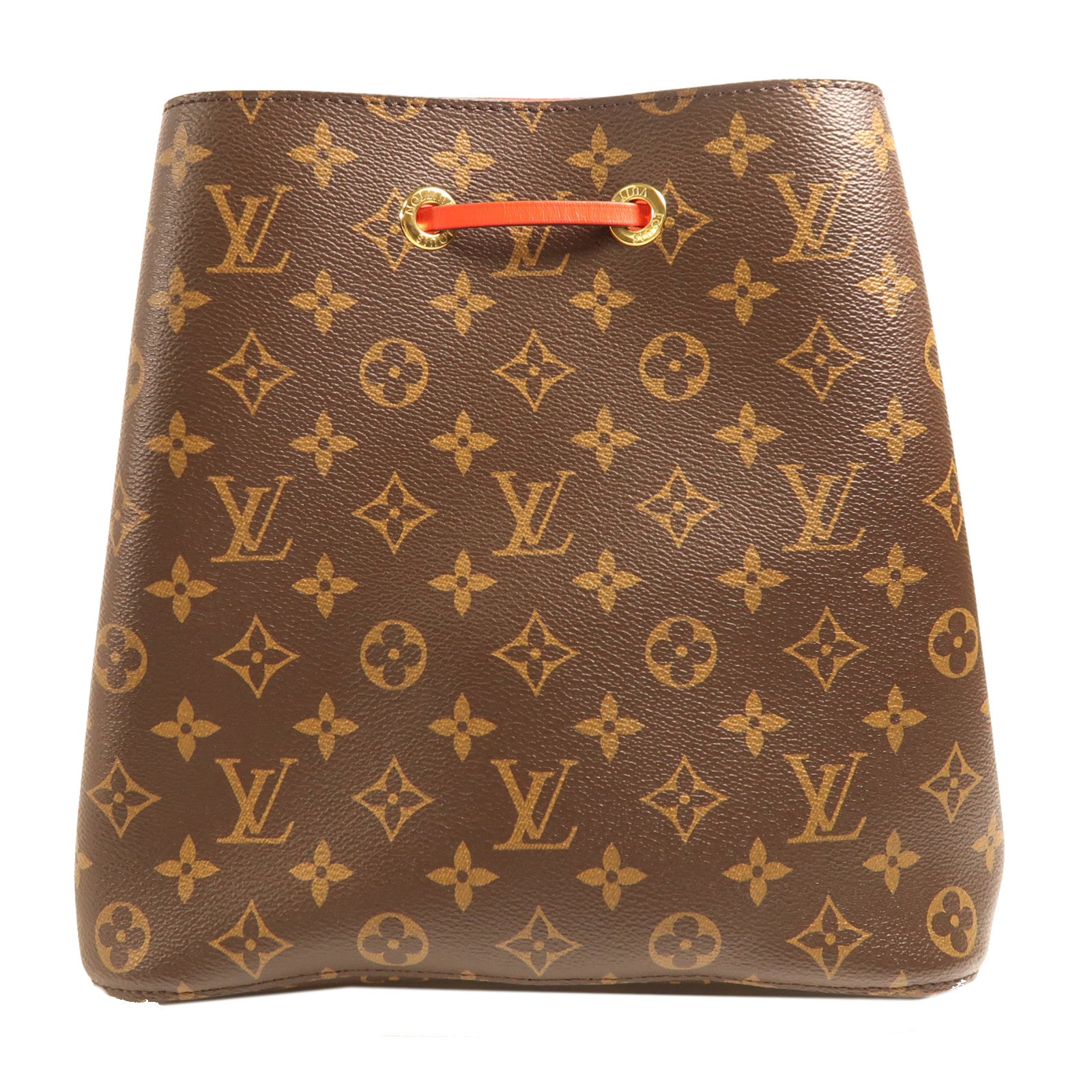 LOUIS VUITTON Monogram Neo Noe MM金扣肩背袋Coquelicot/紅色