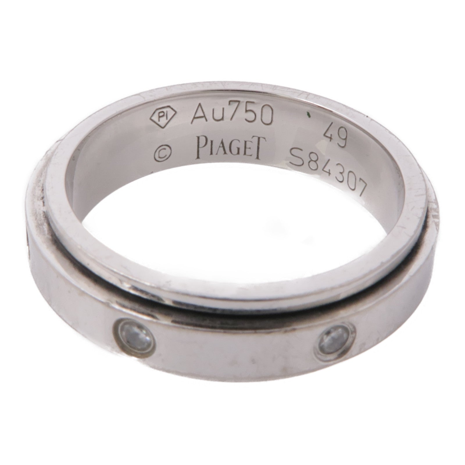 PIAGET 18K白金Diamond Ring鑽石/戒指Piaget#49/US#4.75