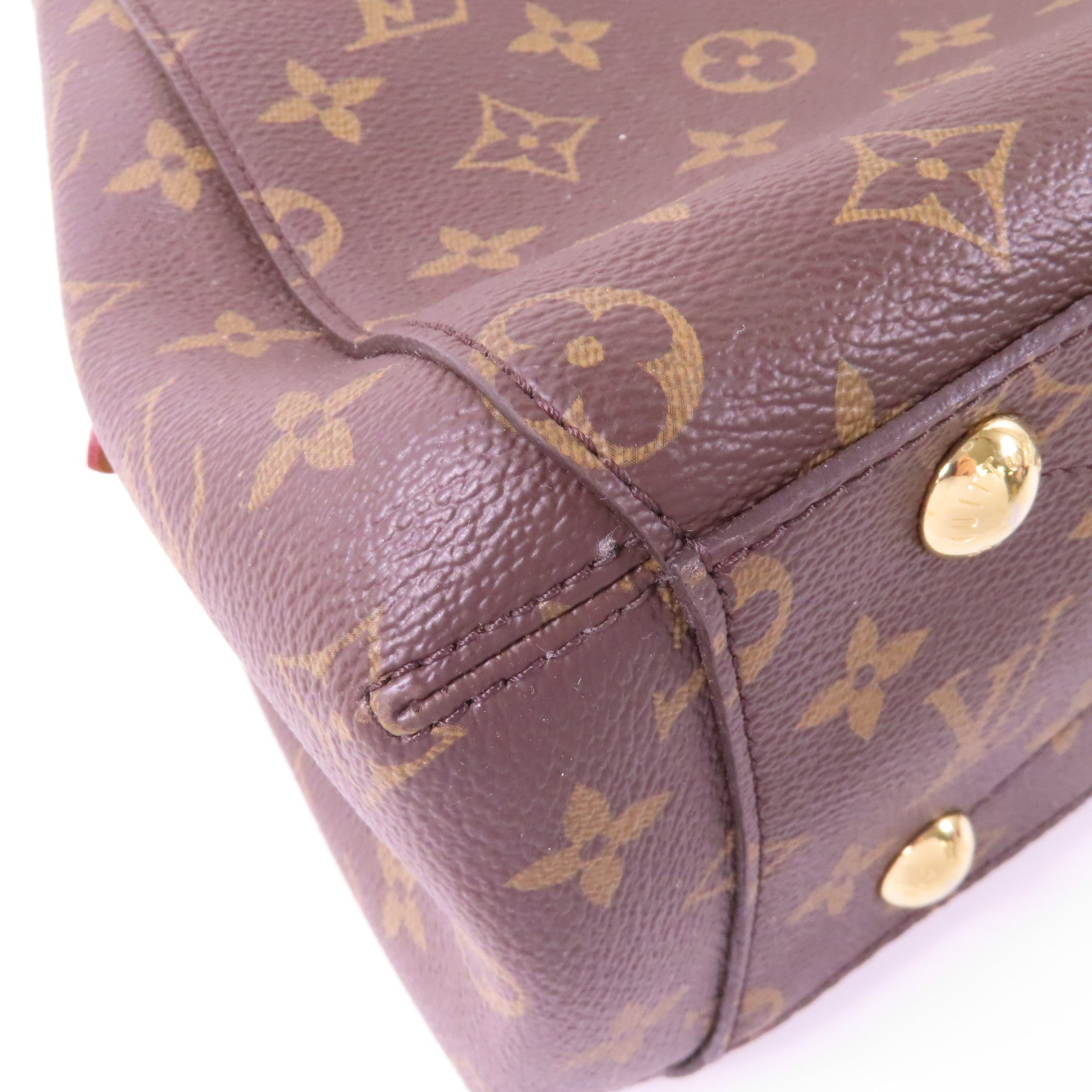 LOUIS VUITTON Monogram Montaigne金扣手挽肩背兩用袋啡色