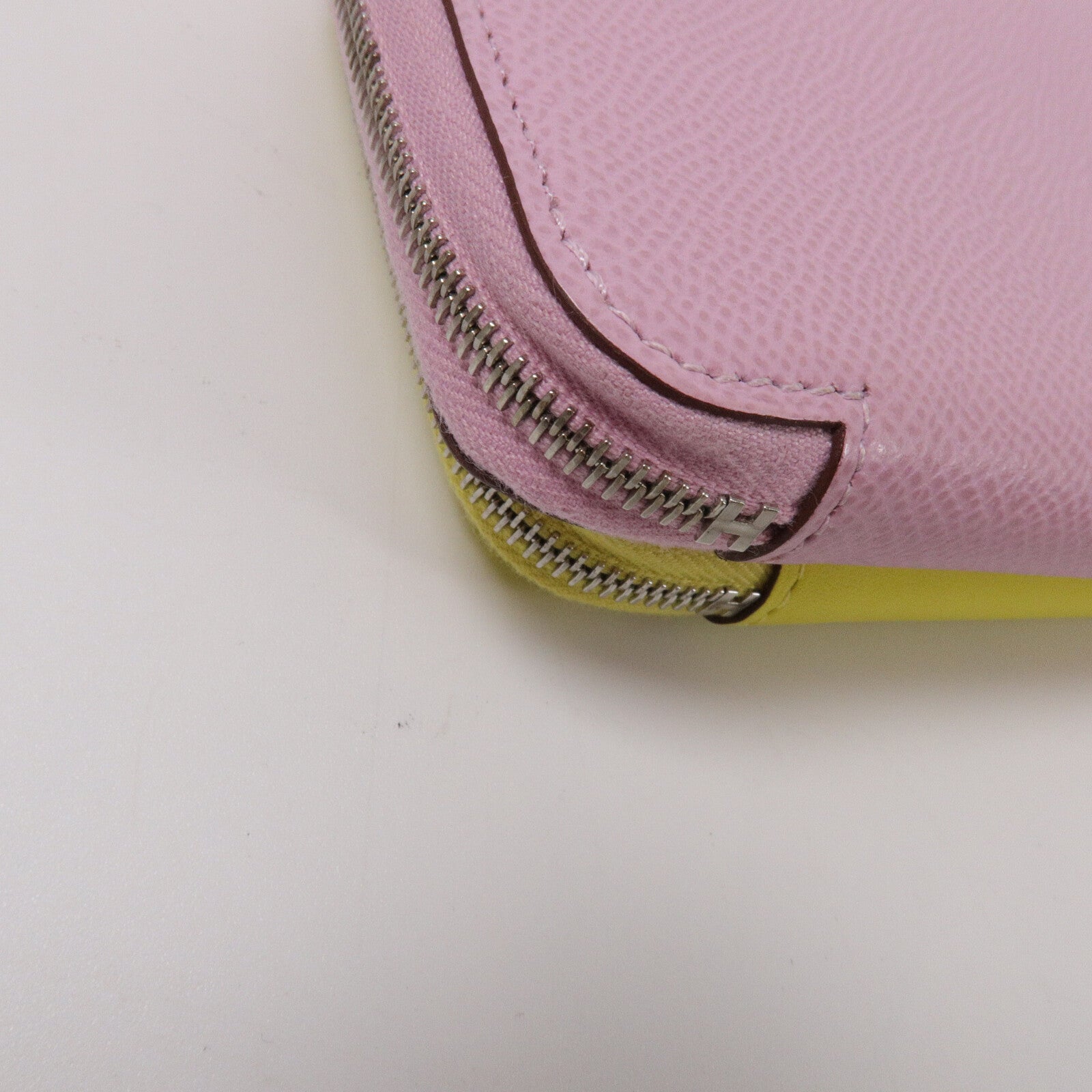 HERMES Swift皮革/Epsom皮革Nouveau To Go肩背袋Mauve Sylvestre/Lime