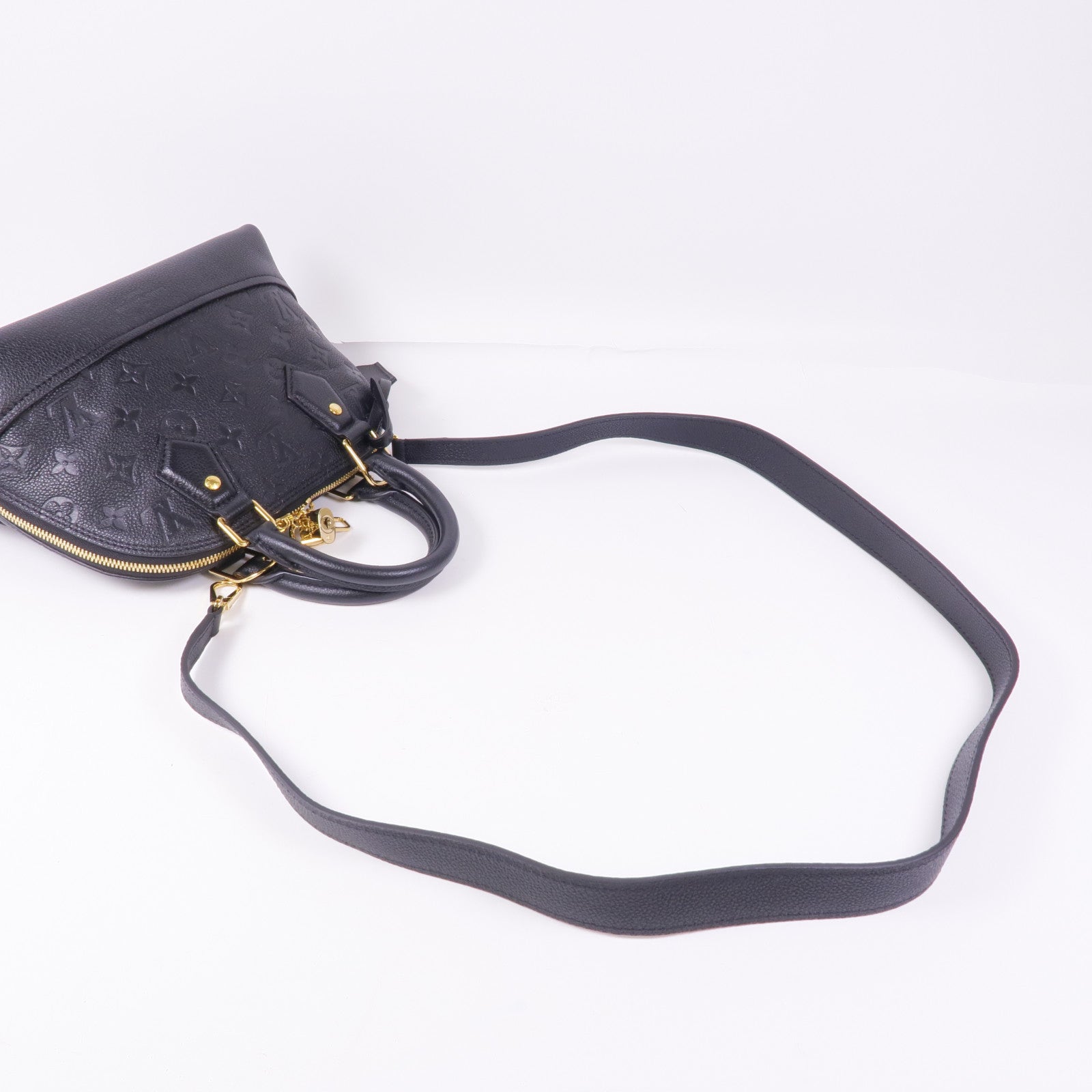 LOUIS VUITTON Monogram Empreinte Neo Alma BB金扣手挽肩背兩用袋