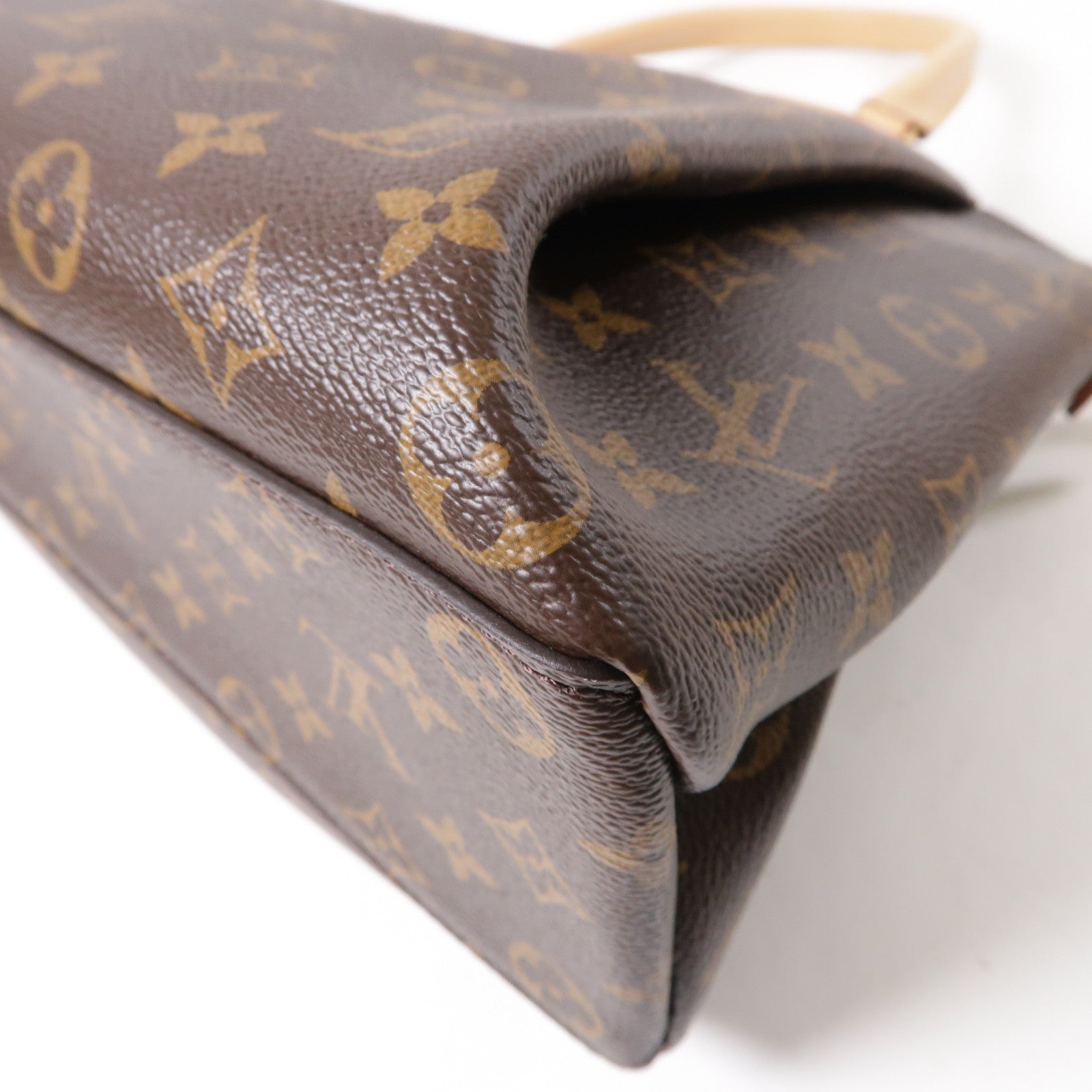 LOUIS VUITTON Monogram Rivory MM金扣手挽肩背兩用袋啡色