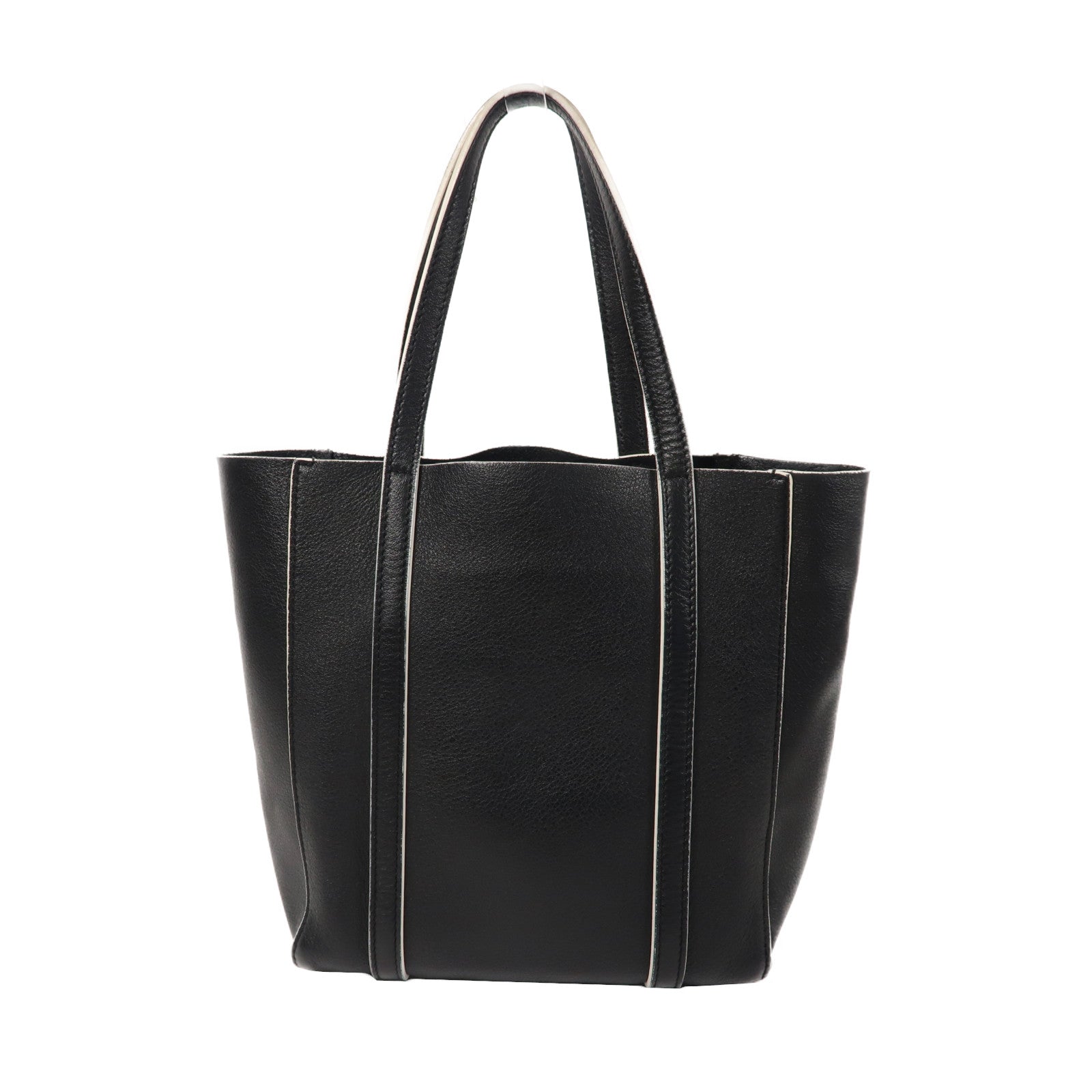 BALENCIAGA 【清倉大減價】牛皮皮革Everyday Tote XXS銀扣手挽肩背兩用袋黑色