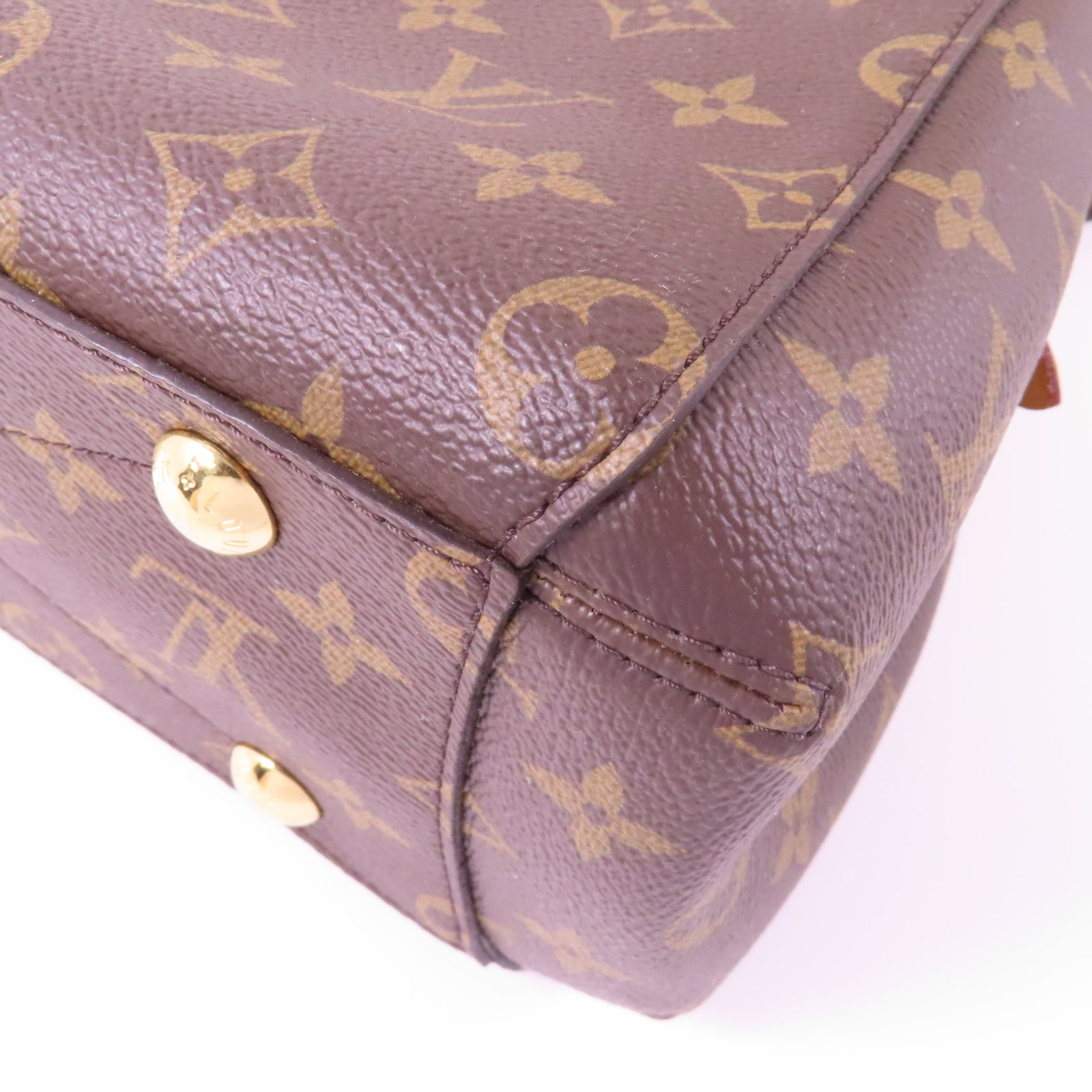 LOUIS VUITTON Monogram Montaigne金扣手挽肩背兩用袋啡色