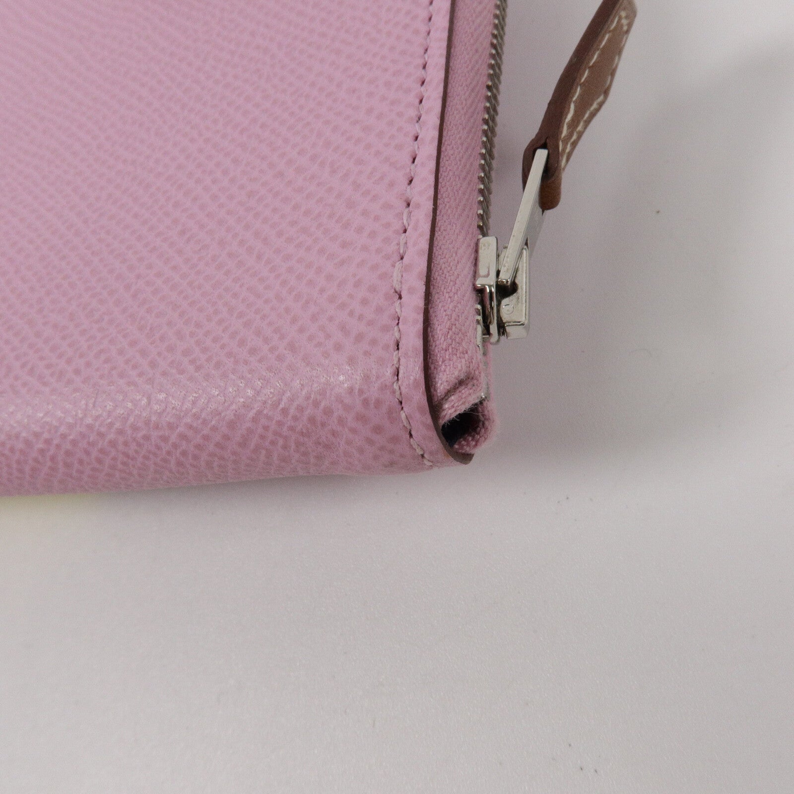 HERMES Swift皮革/Epsom皮革Nouveau To Go肩背袋Mauve Sylvestre/Lime